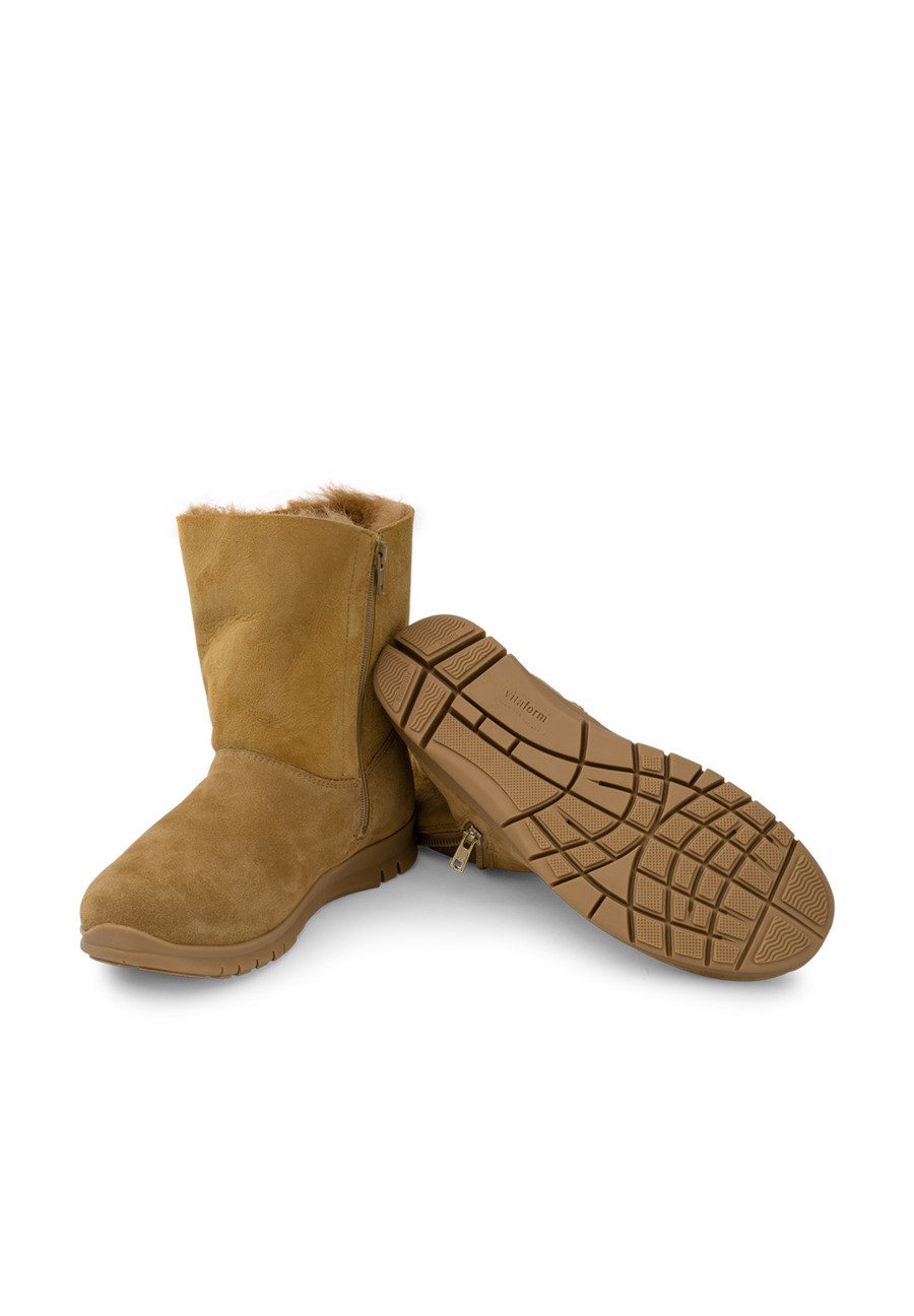 vitaform Damenschuhe Stiefelette Veloursleder Stiefelette