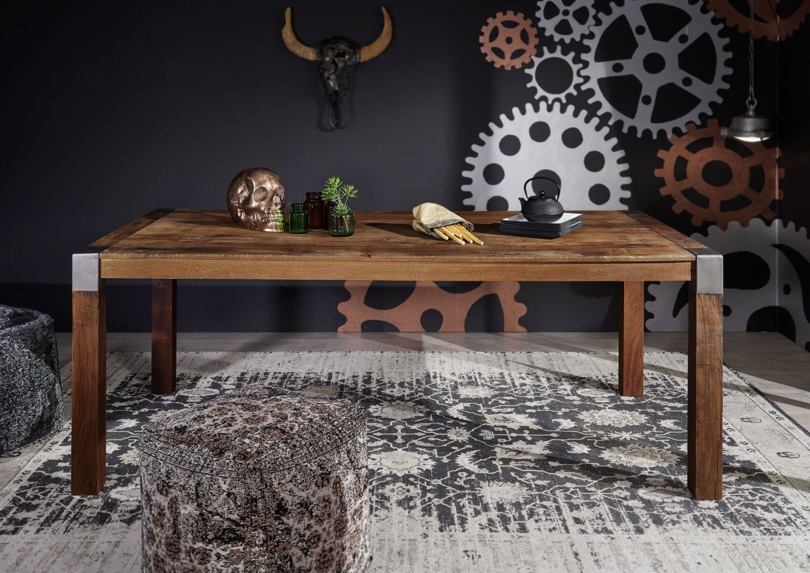 Massivmoebel24 Esstisch AMSTERDAM (Esstisch Mango 240x100x76 günstig online kaufen