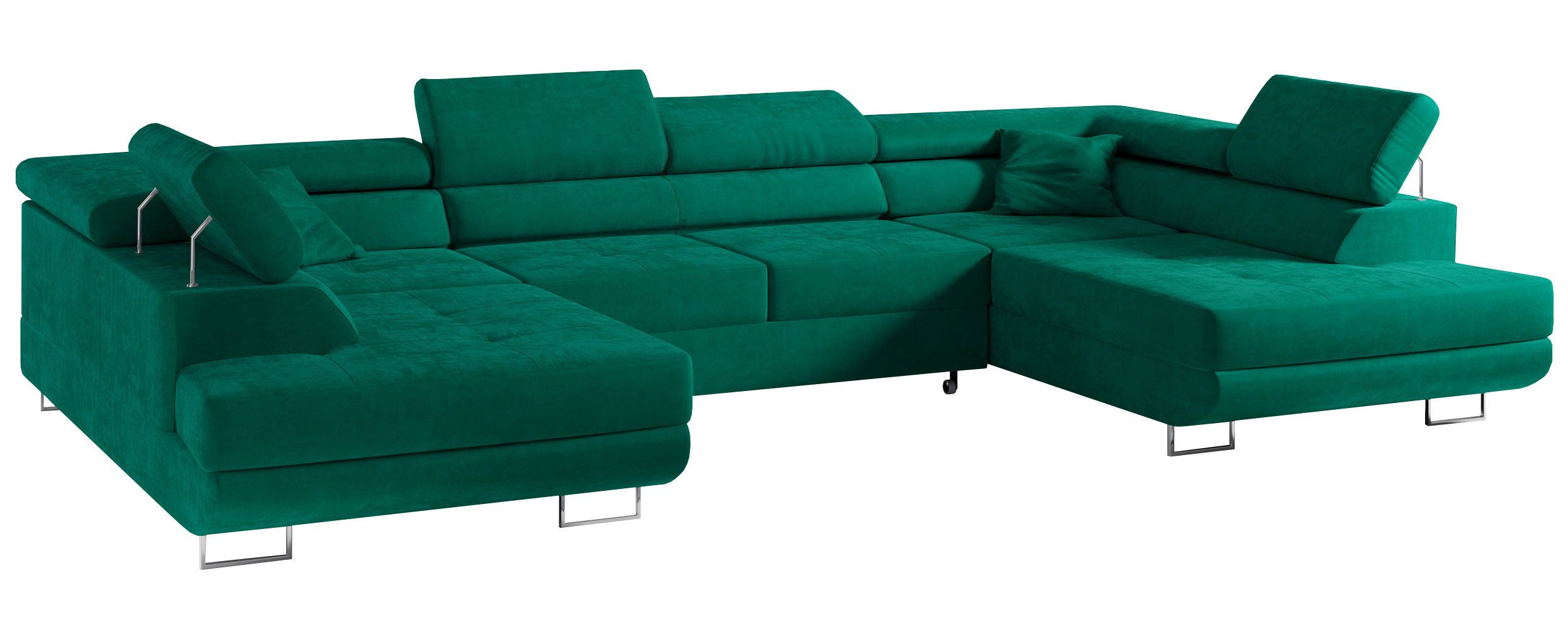 MKS MÖBEL Ecksofa GUSTAW U, Set, Wellenfedern, T30-Schaum, Bettkästen, Kopf günstig online kaufen