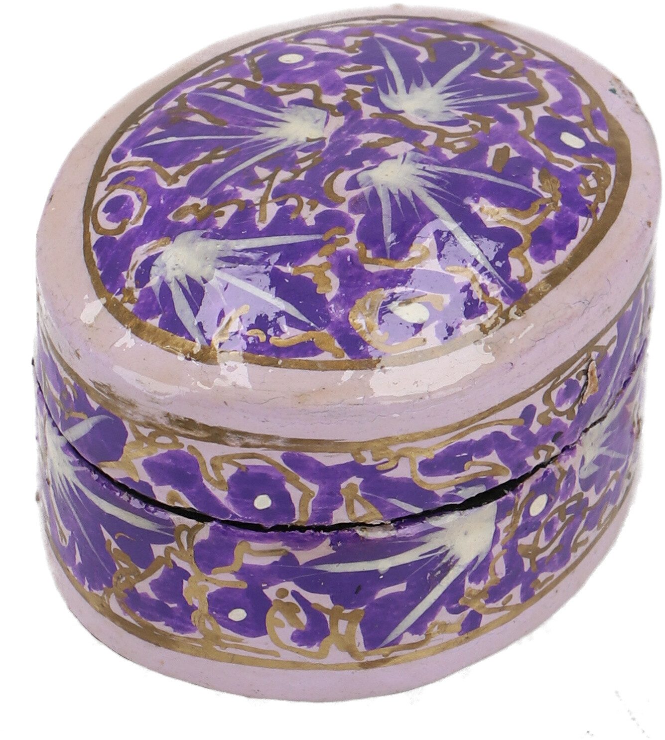 Guru-Shop Aufbewahrungsdose Vintage Pappmaché Box, handbemalte Lack..