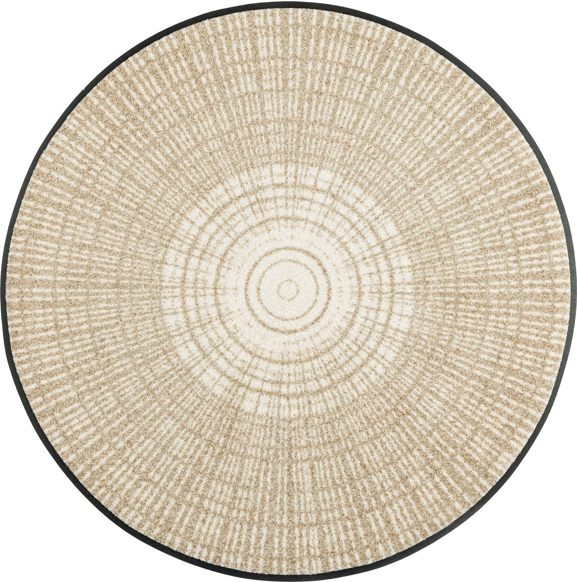 wash+dry by Kleen-Tex Teppich Cascara beige, rund, Höhe: 7 mm