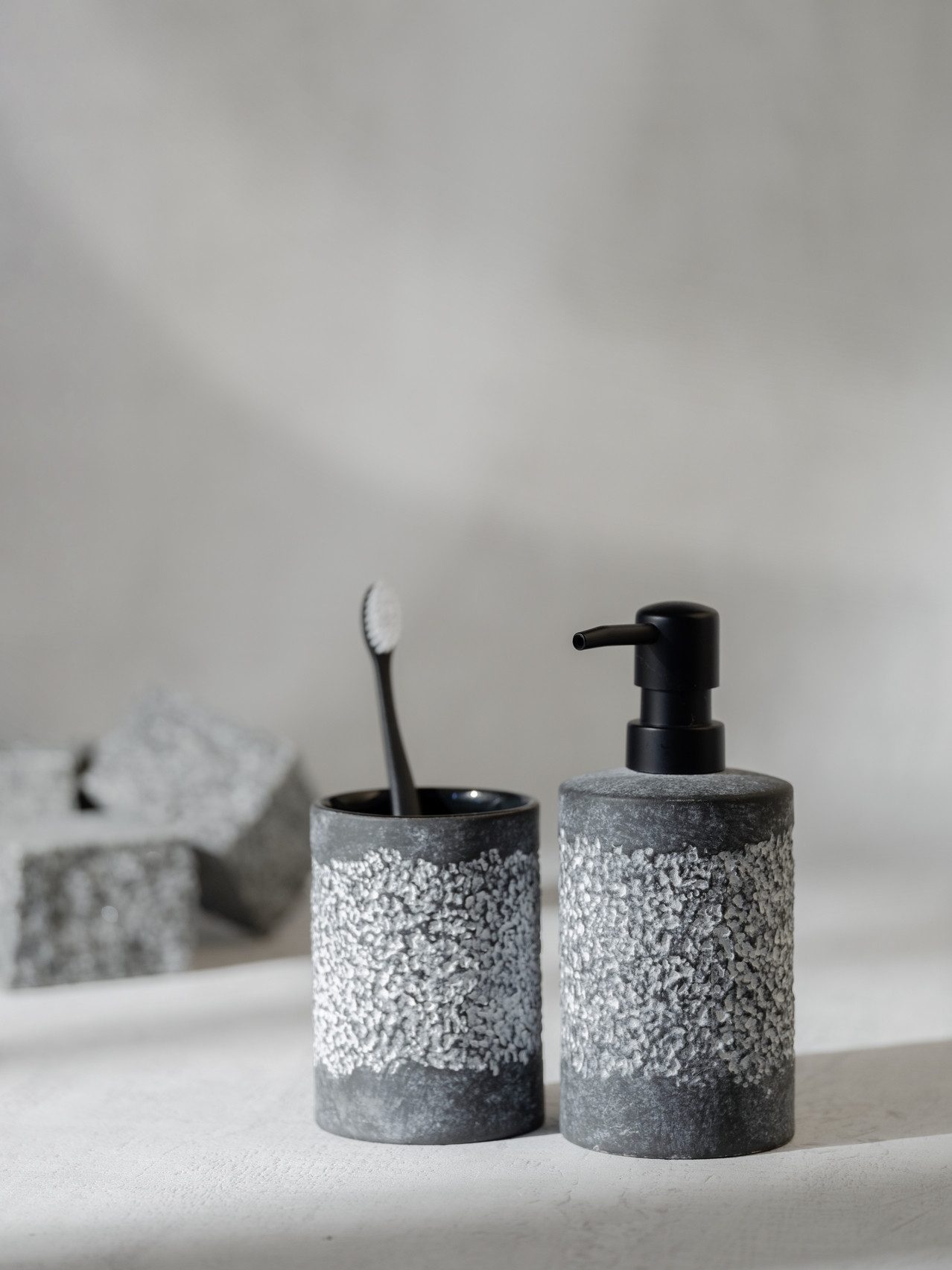 WENKO Badaccessoire-Set Anfo, Set, 3 tlg., bestehend aus Seifenspender, WC- günstig online kaufen