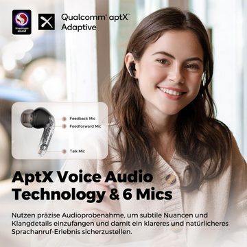 Soundpeats mit 6-Mic und AptX-Voice für Anrufe In-Ear-Kopfhörer (13mm dynamischer Lautsprecher mit speziellen Materialien und Design liefert natürlichen und detaillierten Klang für ein erstklassiges Hörerlebnis., Klangqualitätmit Sound-Technologie,Hybrid Aktive Geräuschunterdrückung)