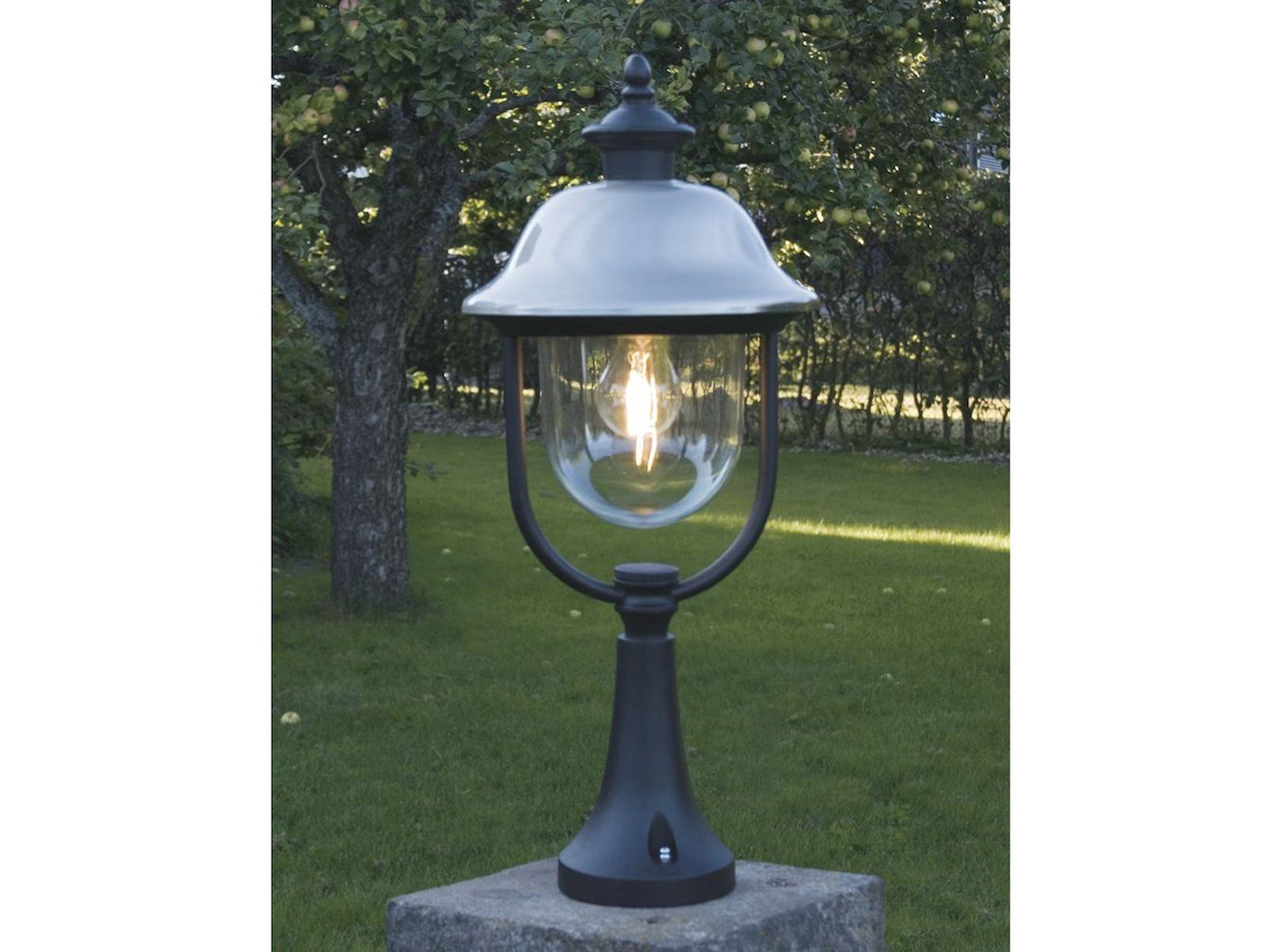 KONSTSMIDE LED Sockelleuchte, LED wechselbar, Warmweiß, Garten-laterne Landhausstil, Garten-wegbeleuchtung beleuchten, H: 54cm