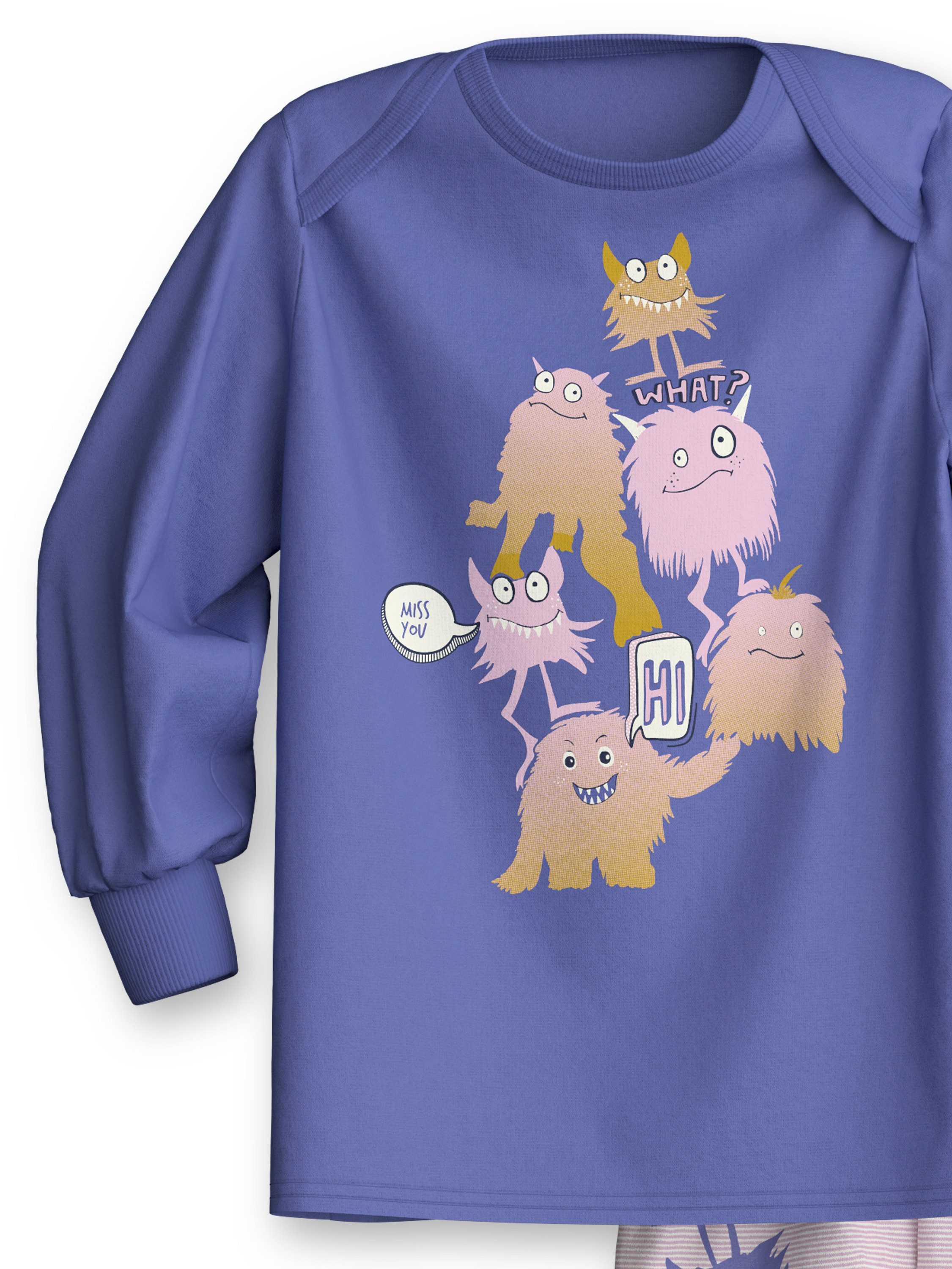 CALIDA Pyjama Toddlers Monsters Kinder (2 tlg) aus hochwertiger Baumwolle, hautfreundlich, pflegeleicht