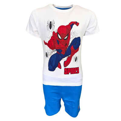 Spiderman Schlafanzug (2 tlg) Jungen Pyjama kurzarm aus Baumwolle Gr. 104-134 cm
