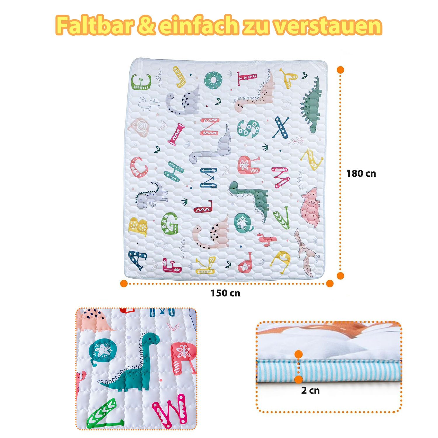 SURFOU Spielmatte Krabbelmatte Baby Faltbar Kinder Spieldecke Babymatte, Ve günstig online kaufen