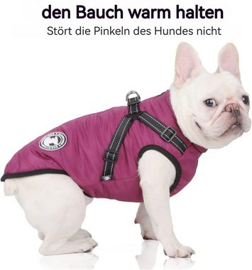 Houhence Hundejacke PolyesterHund Wintermantel für kleine Hund Hundesportweste Schwarz