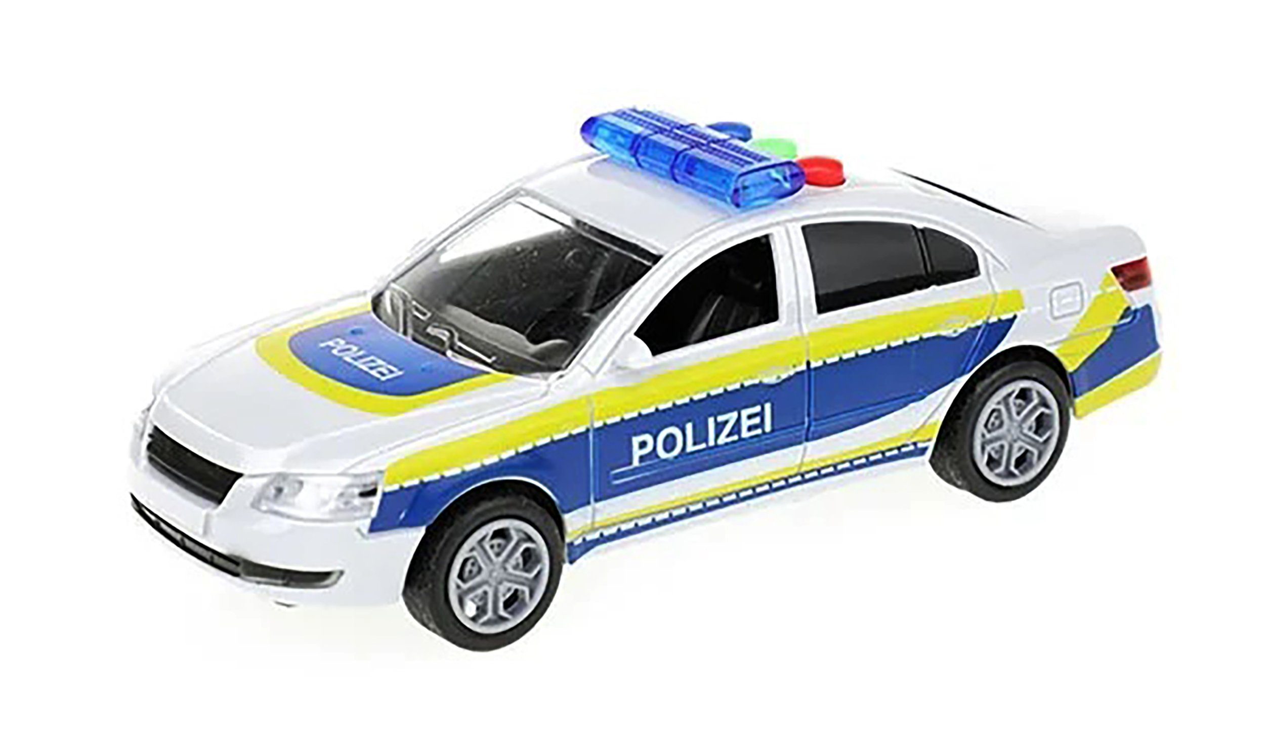 Toi-Toys Modellauto POLIZEI Modellauto 16cm mit Licht Sound Friktionsantrieb Modell 50, Auto Spielzeugauto Spielzeug Geschenk Kinder