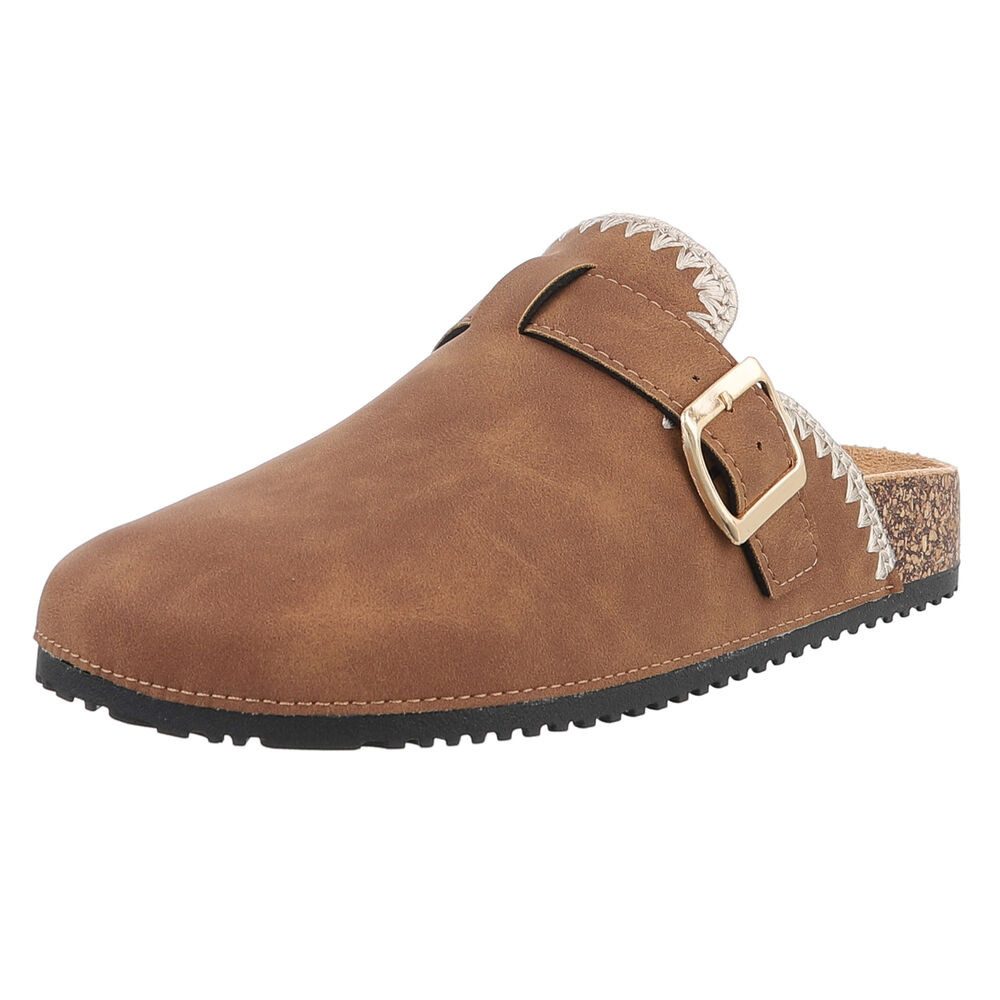 Ital-Design Damen Mules Freizeit Pantolette (88930310) Flach Pantoletten in günstig online kaufen