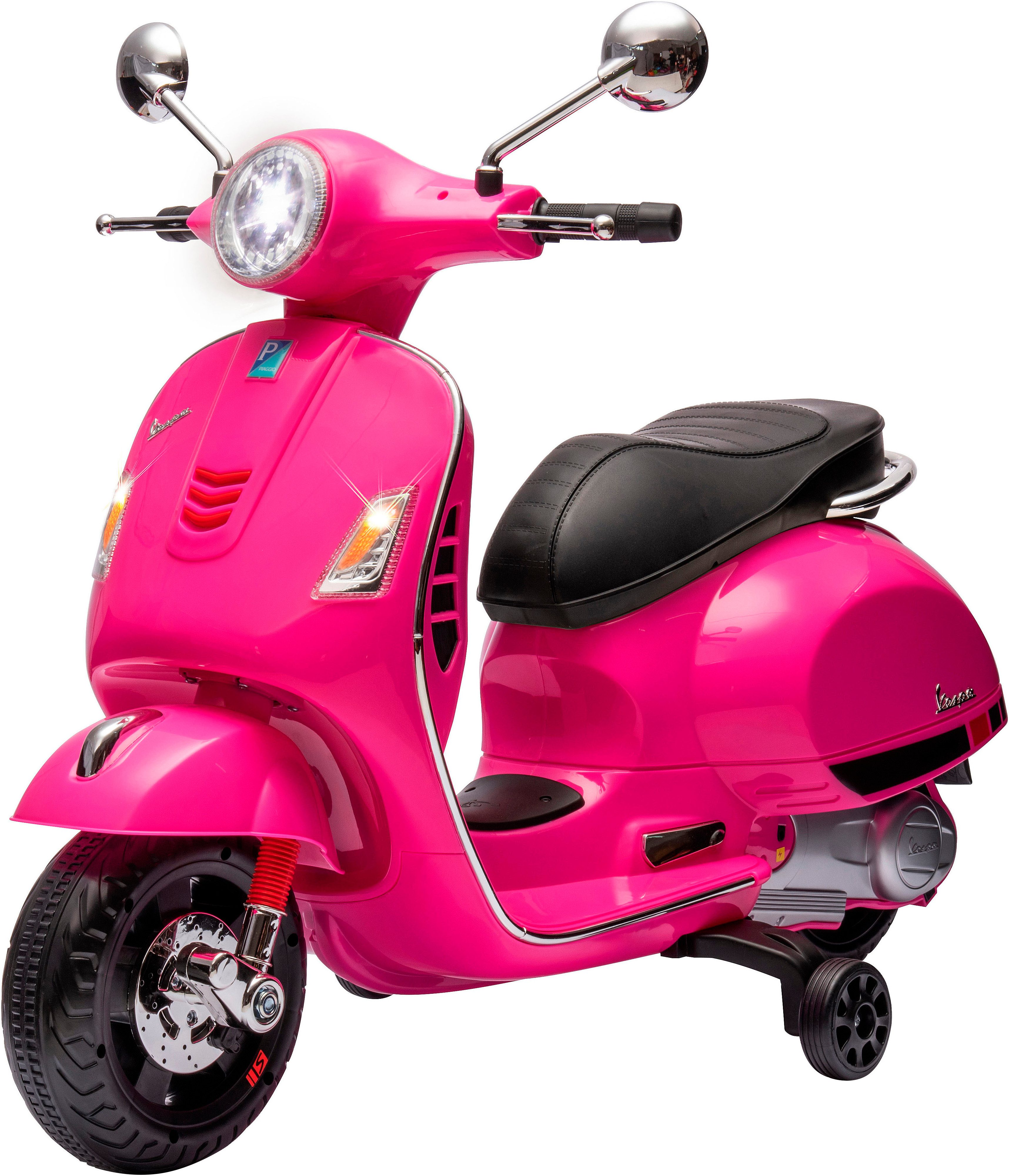 Jamara Elektro-Kinderroller Ride-on Vespa GTS 125, Li-Power 12.6, Belastbarkeit 30 kg, mit Licht- und Soundeffekten