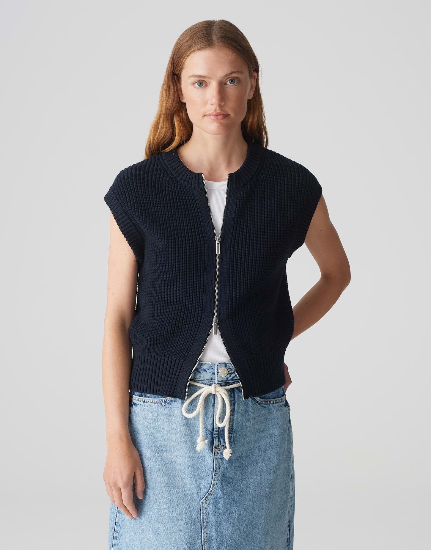 OPUS Strickweste DUFKA Regular aus Baumwolle günstig online kaufen