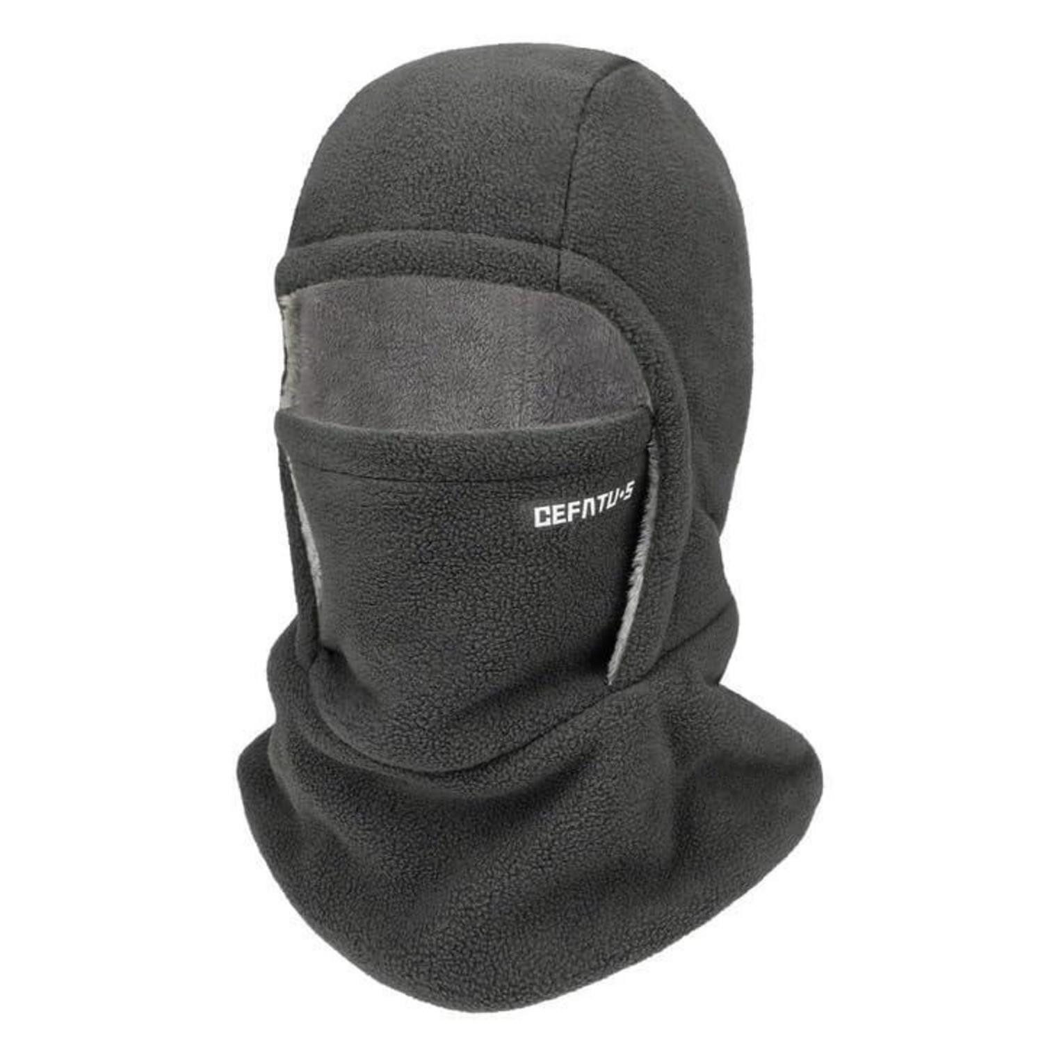 Sturmhaube Sturmhaube Skimaske Thermo Fleece Winddicht Nackenwärmer Dunkelgrau