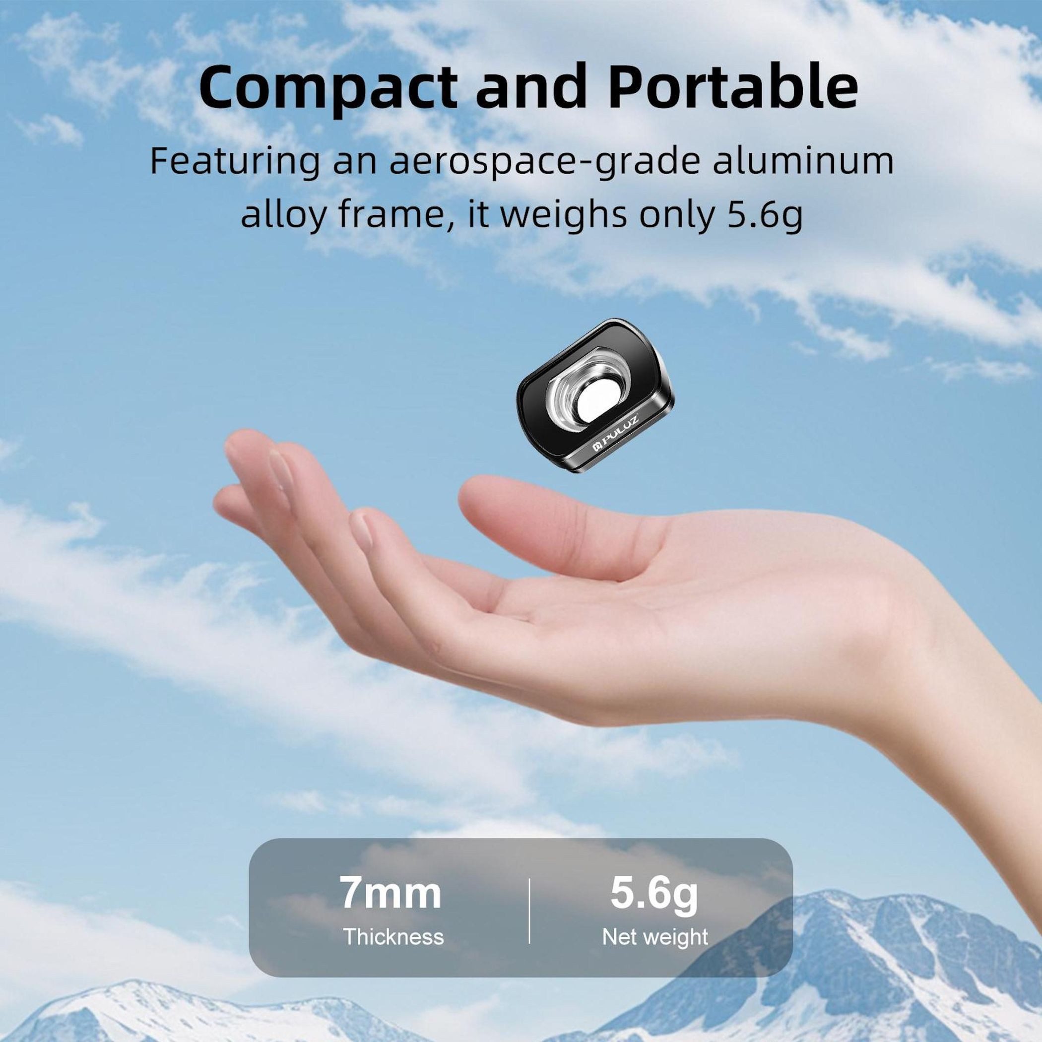Wigento 112 Grad Weitwinkel Linse für DJI Osmo Pocket 4 / 3 Zubehör Schwarz Zubehör Drohne (Kompakt, Leicht, Magnetisch, Passgenau, Mit 112 Grad Sichtfeld) – Bild 5 von 5