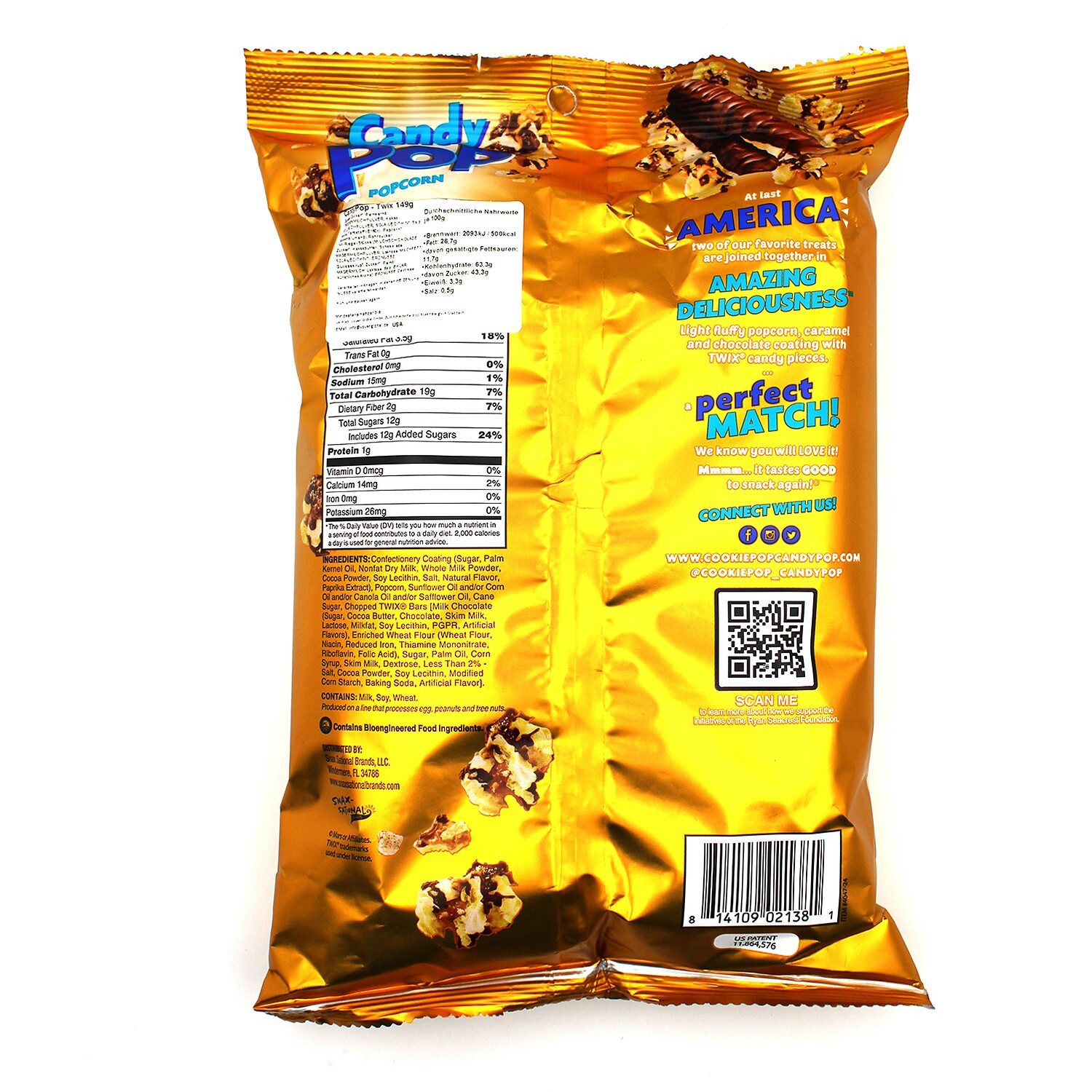 Candy Pop Knabberei, 1 x 149 g, Candy Pop Twix Popcorn