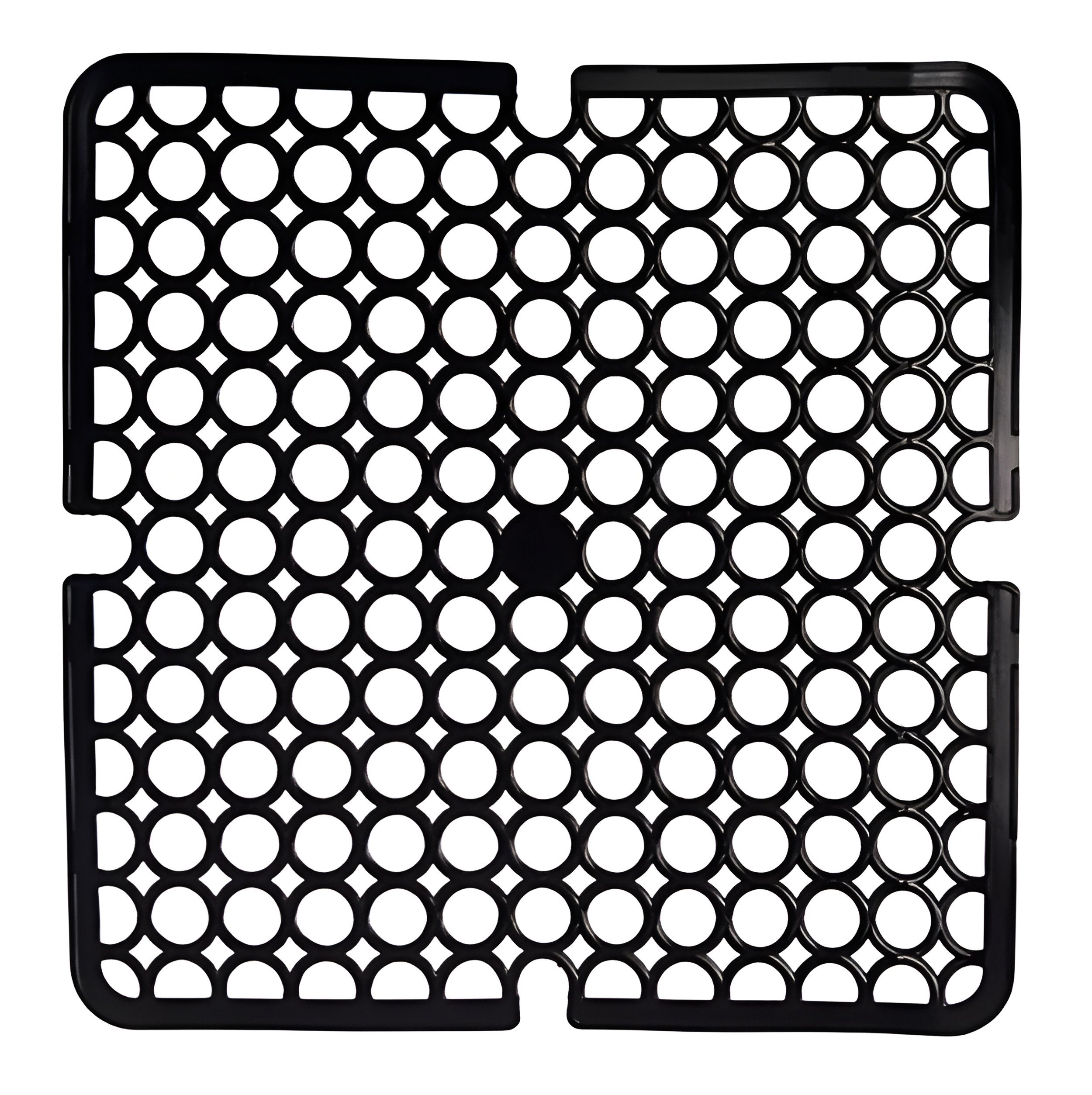 KINVARA Abtropfmatte SPÜLBECKEN EINLAGE 28x28cm eckig Spülbeckenmatte Matte 85 (Schwarz), Spülmatte Spülbeckeneinlage Abtropfmatte