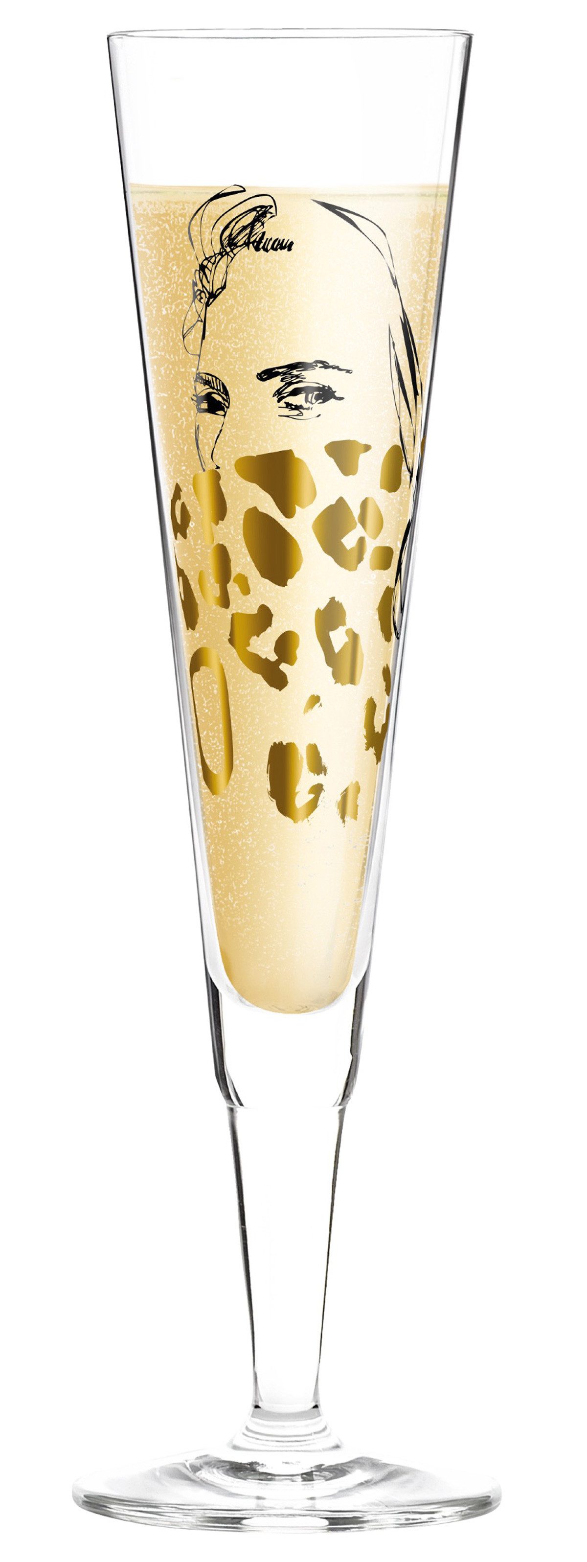 Dekomiro Sektglas RITZENHOFF Champagnerglas Goldnacht Nr. 11 Designerstück mit Gold, 1-tlg.