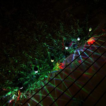 Deuba LED Solarleuchte, ohne Leuchtmittel, mehrfarbig, LED Solarleuchten Garten 32 x Außen Solar Wasserdicht IP44 Deko Licht