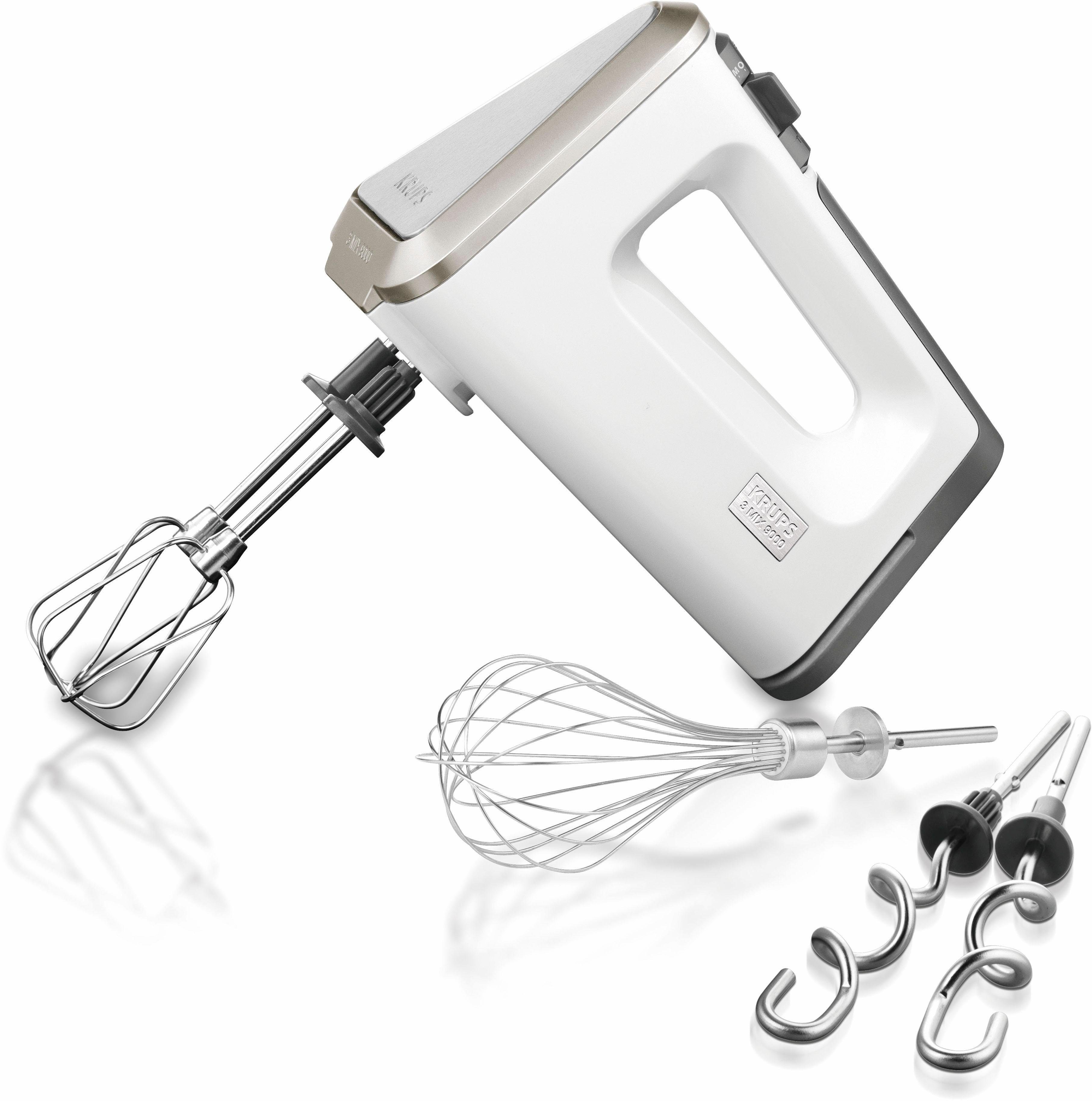 Krups Handmixer 3 Mix 9000 Deluxe GN9011, 500 W, stufenlose Geschwindigkeiten mit langsamem Start+Turbo-& Auswurftaste