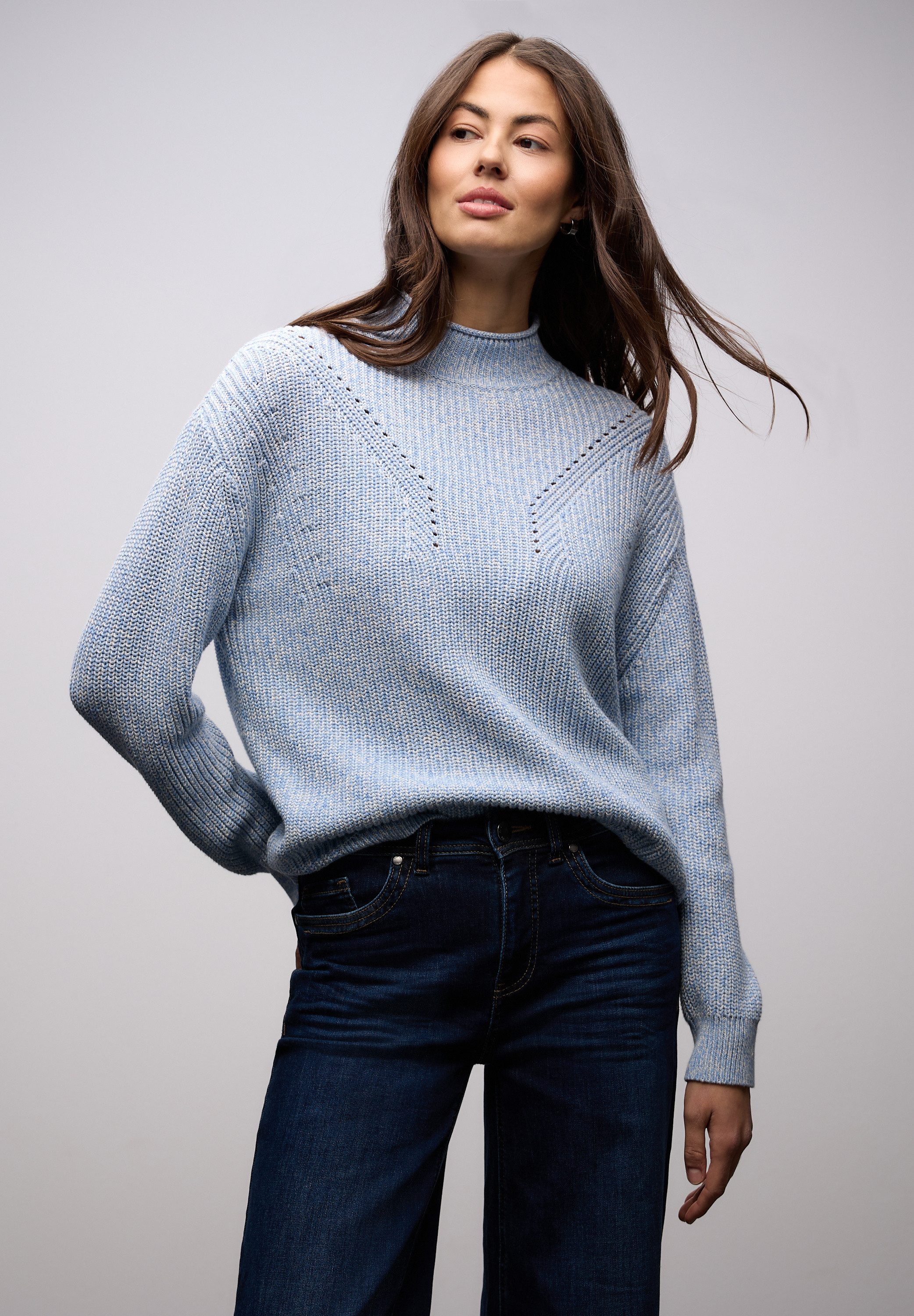 STREET ONE Strickpullover Turtleneck- Kragen mit Rollkante