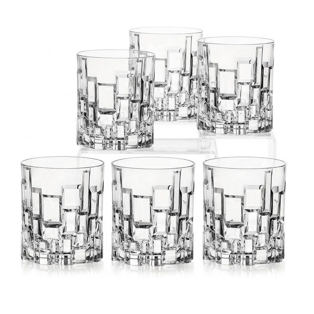 Der Porzellan-Laden Schnapsglas Der-Porzellan-Laden by RCR Etna Whiskygläser 330 ml 6er Set, Kristallglas