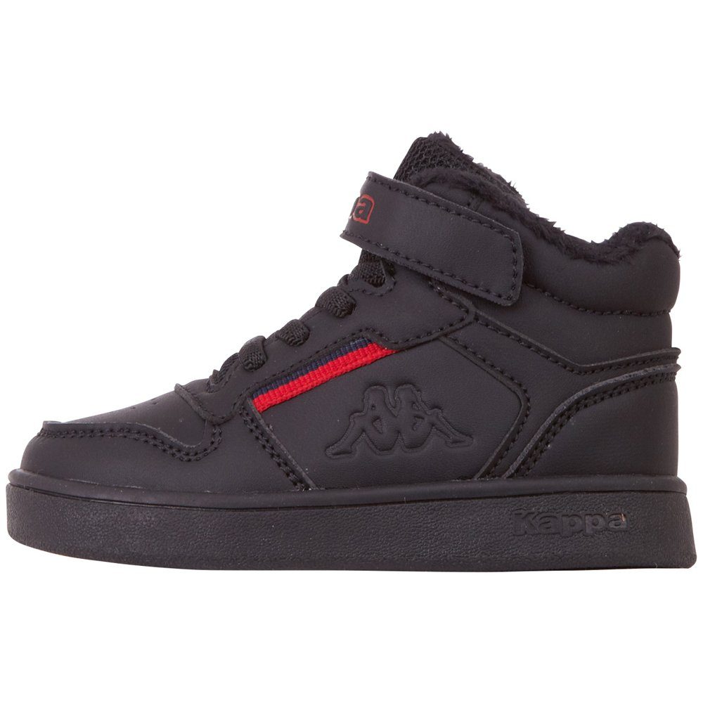 Kappa Sneaker - mit kuscheligem black-red Webpelzfutter