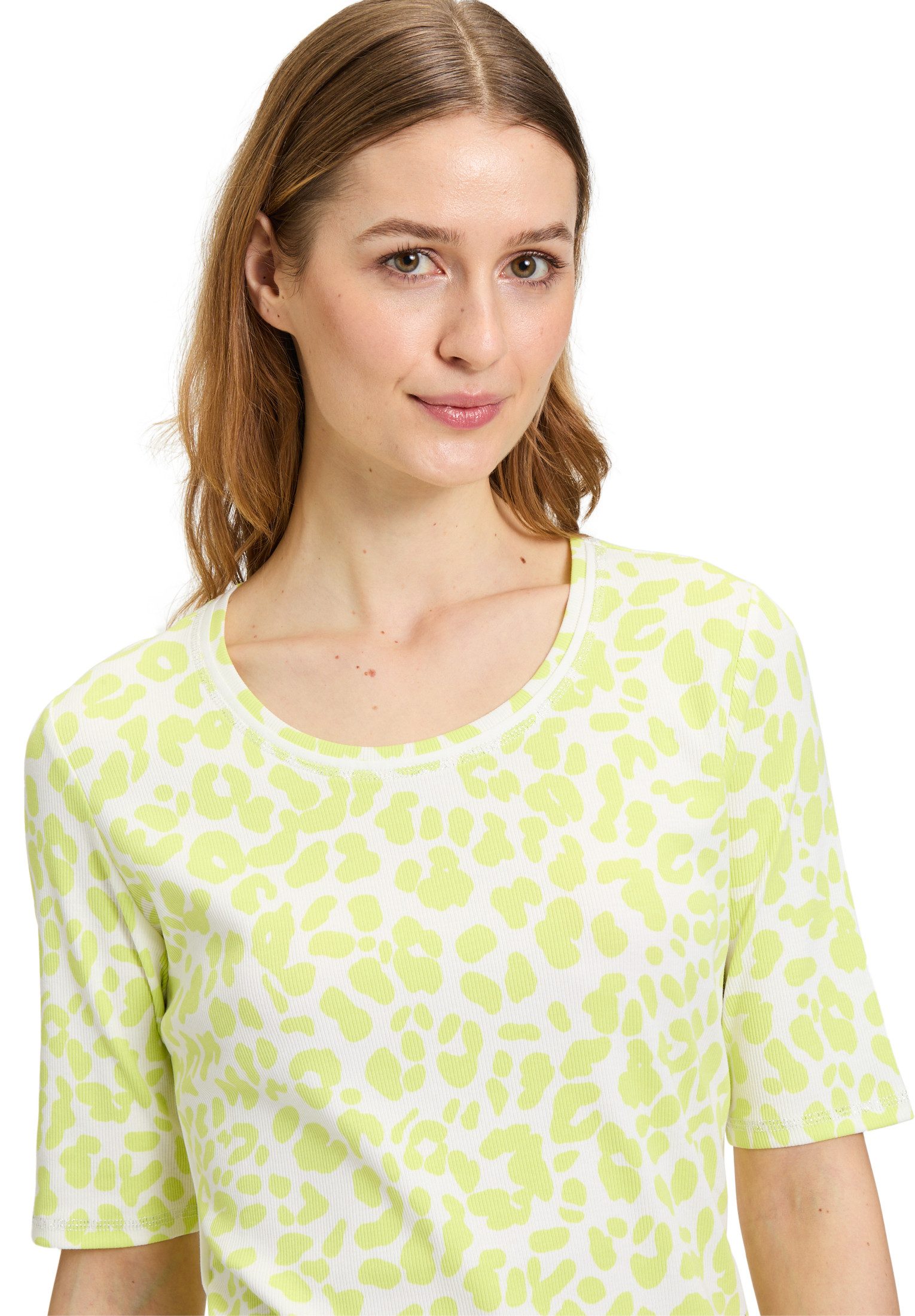 Betty Barclay Kurzarmshirt Damen mit Rippenstruktur (1-tlg) Flatlock