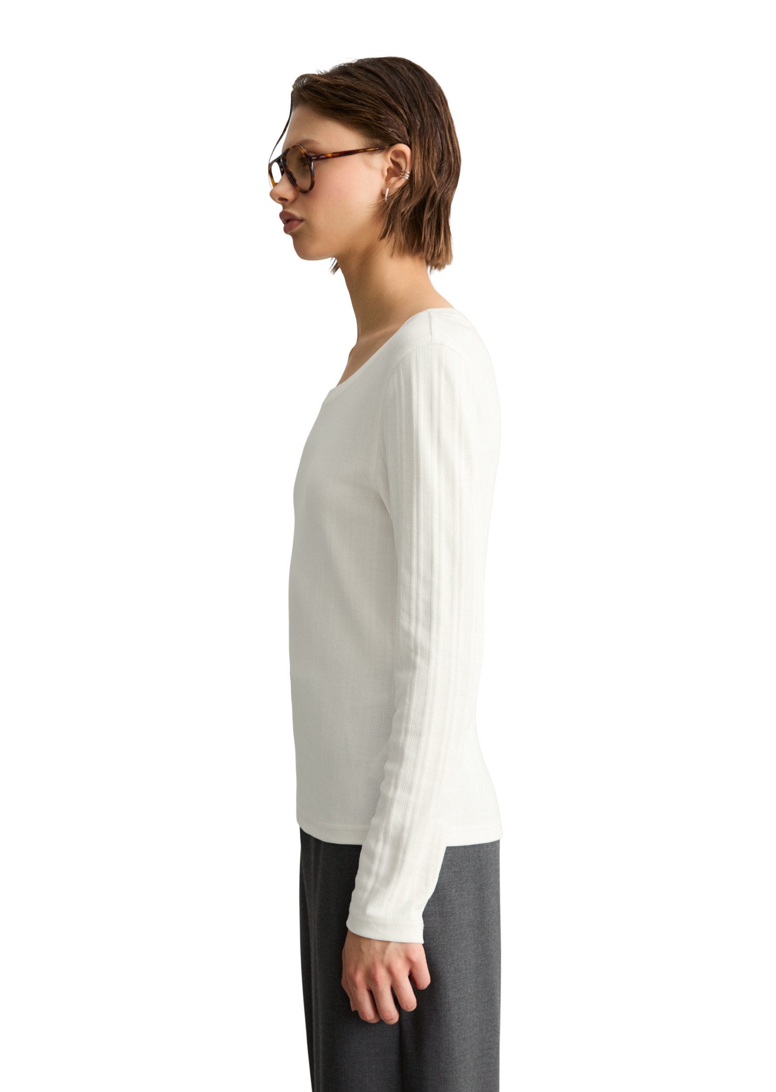 Marc O'Polo DENIM Langarmshirt aus reiner Bio-Baumwolle