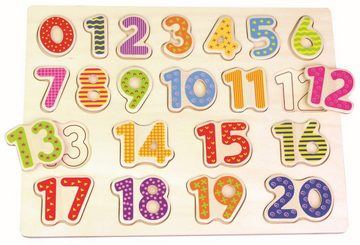 Lelin Lernspielzeug 27 teiliges ABC-Puzzle und 22 teiliges Zahlenpuzzle im Set. Holz