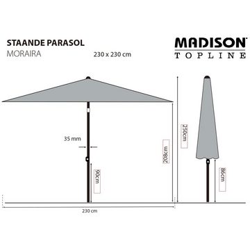 Madison Balkonsichtschutz Sonnenschirm Moraira 230x230 cm Grau