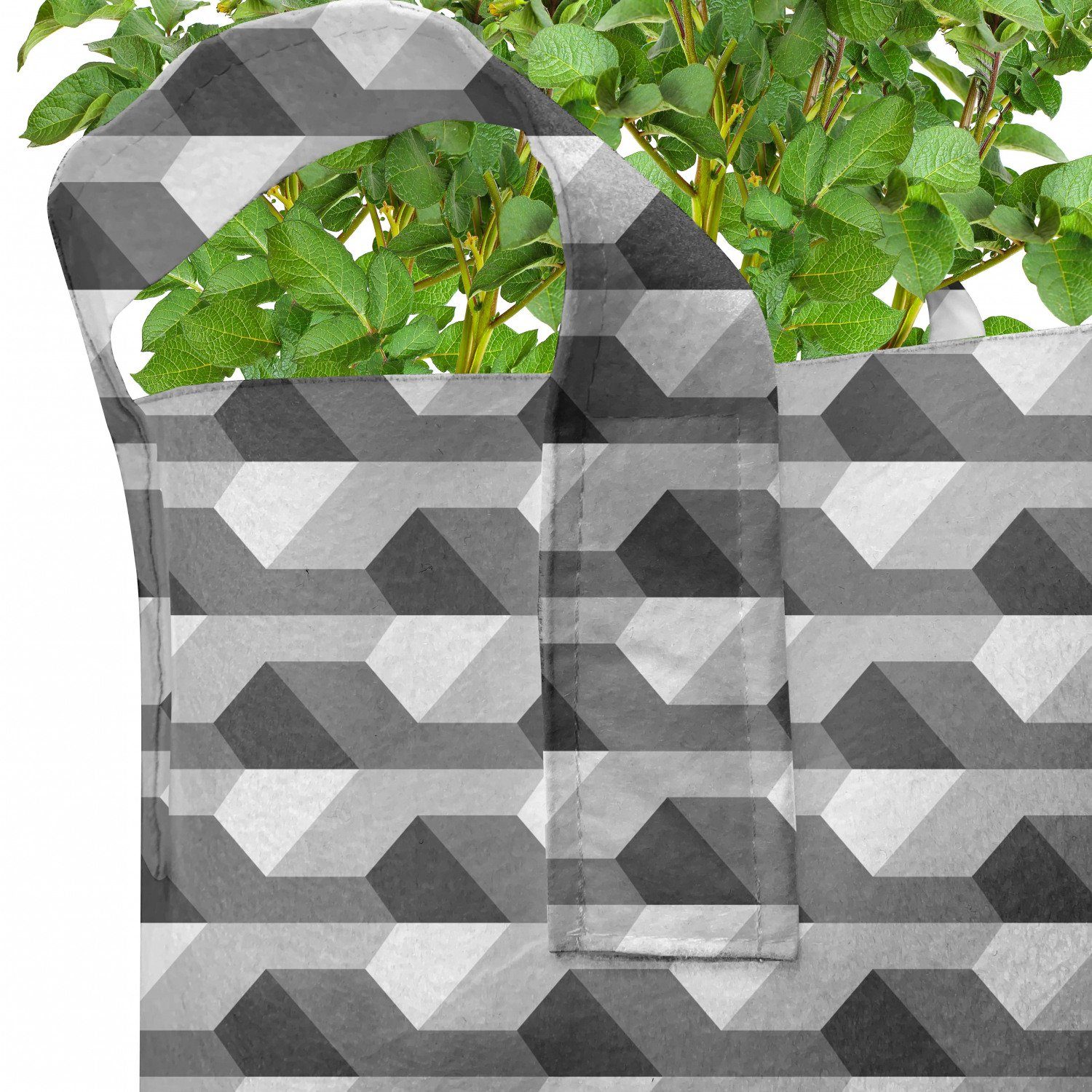 Pflanzen, Pflanzkübel Link-Form Griffen Stofftöpfe hochleistungsfähig für Minimalist Abakuhaus mit Geometrisch