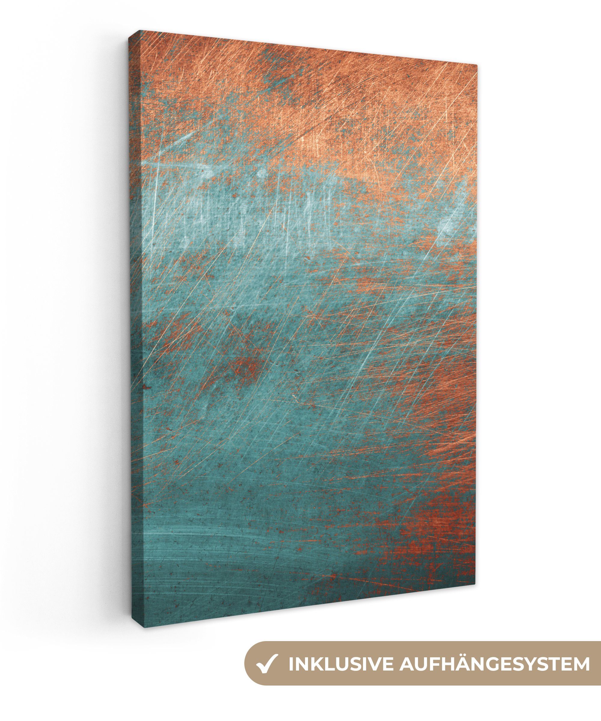 OneMillionCanvasses® Leinwandbild Metall - Rost - günstig online kaufen