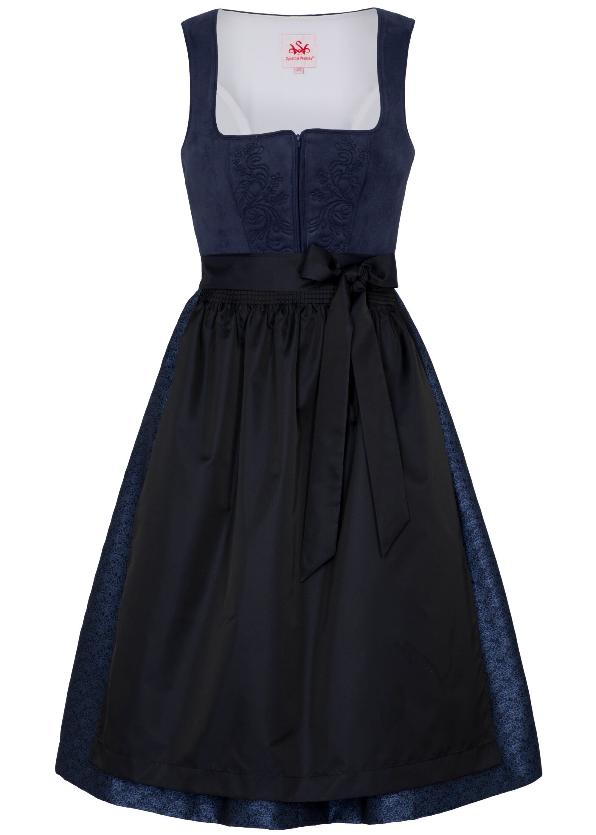 Spieth & Wensky Dirndl Dirndl "Felina" (1-tlg) Elegante Stoffkombination günstig online kaufen