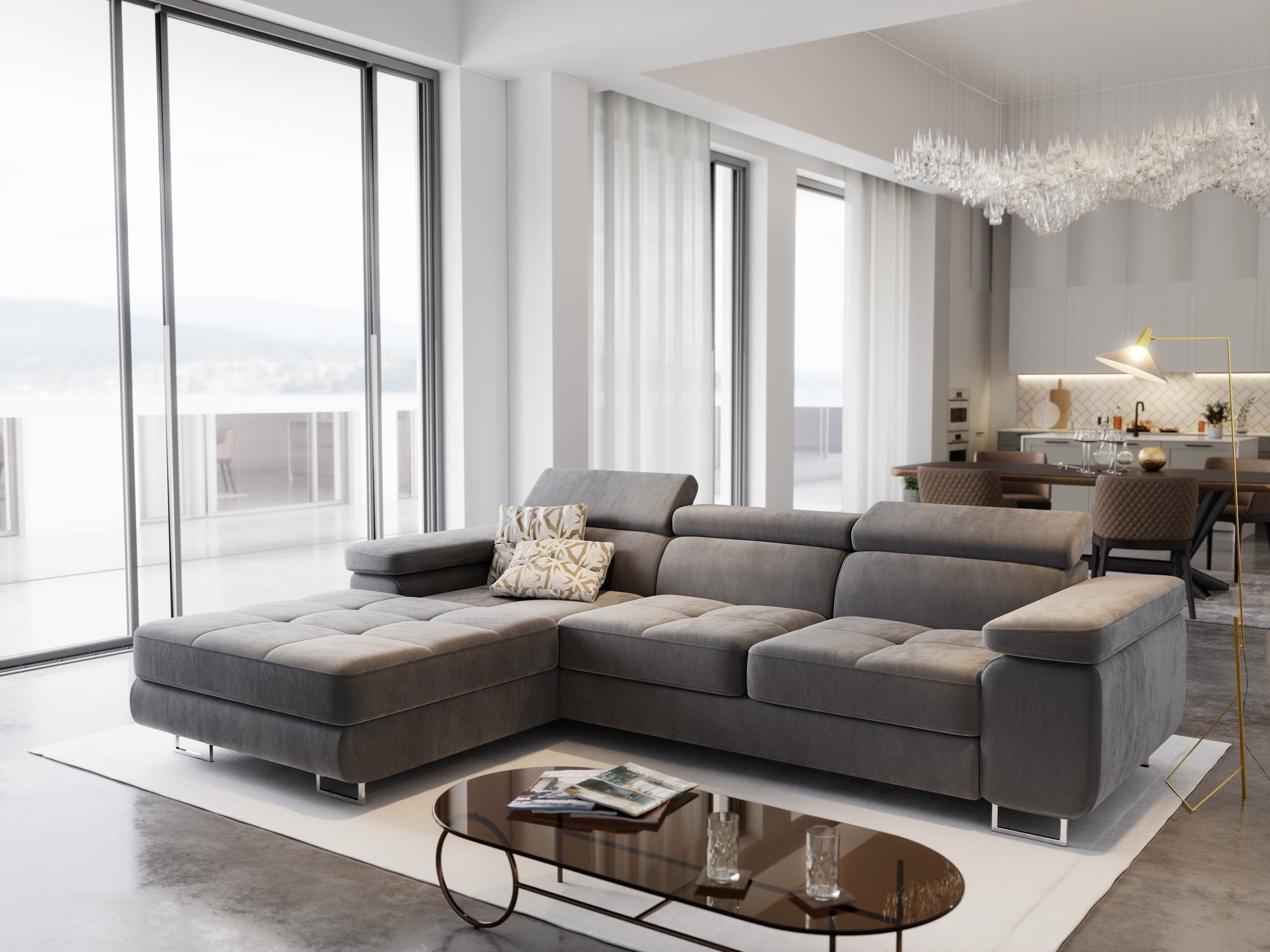 Masseno Ecksofa ELMA mit Schlaffunktion L-Form, günstig online kaufen