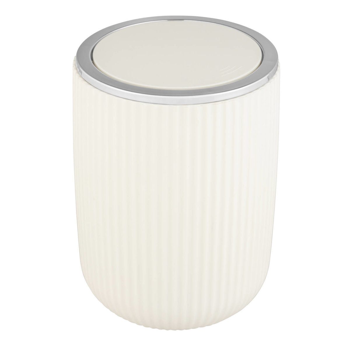 WENKO Kosmetikeimer Abfalleimer für Badezimmer AGROPOLI, 20 cm, grau, WENKO
