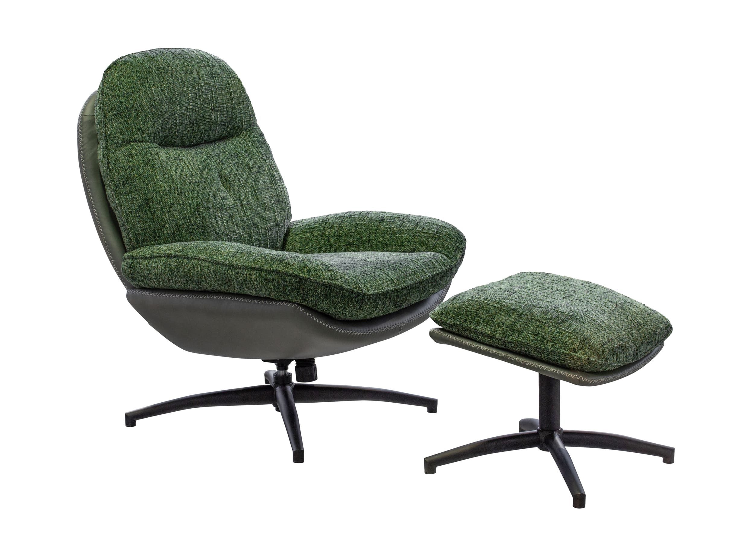 LC Home Relaxsessel LC Home Drehsessel inkl.Hocker Rockdale mit Karosteppung & Webstoff