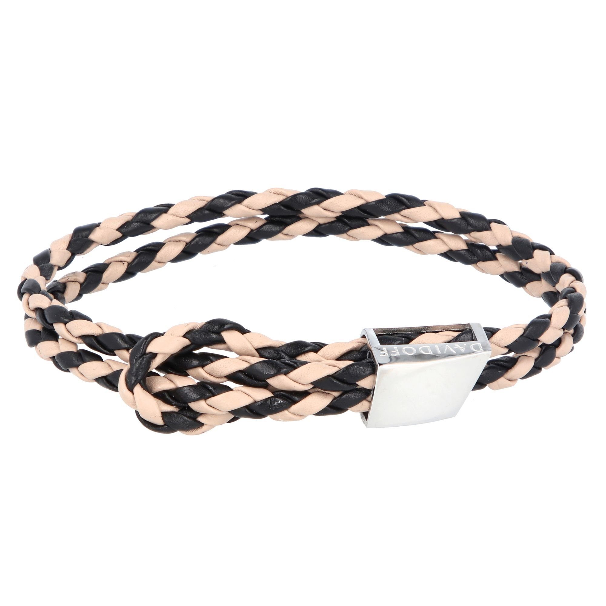 DAVIDOFF Lederarmband Home Run, Leder beige/black