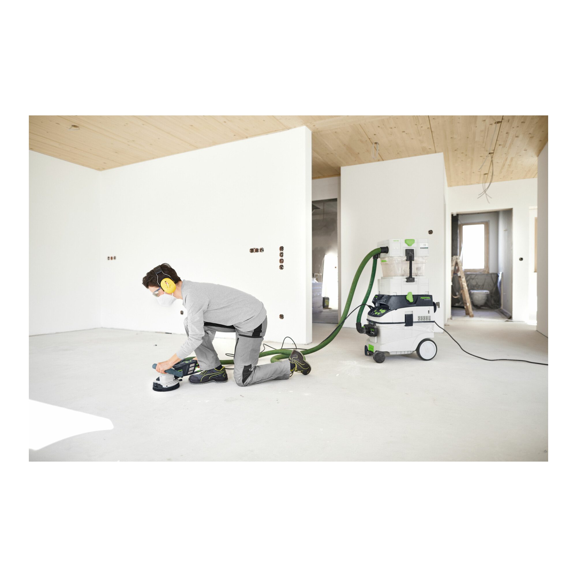 FESTOOL Trockenbauschleifer Festool Sanierungsschleifer RG 130 ECI-Set DIA AB RENOFIX
