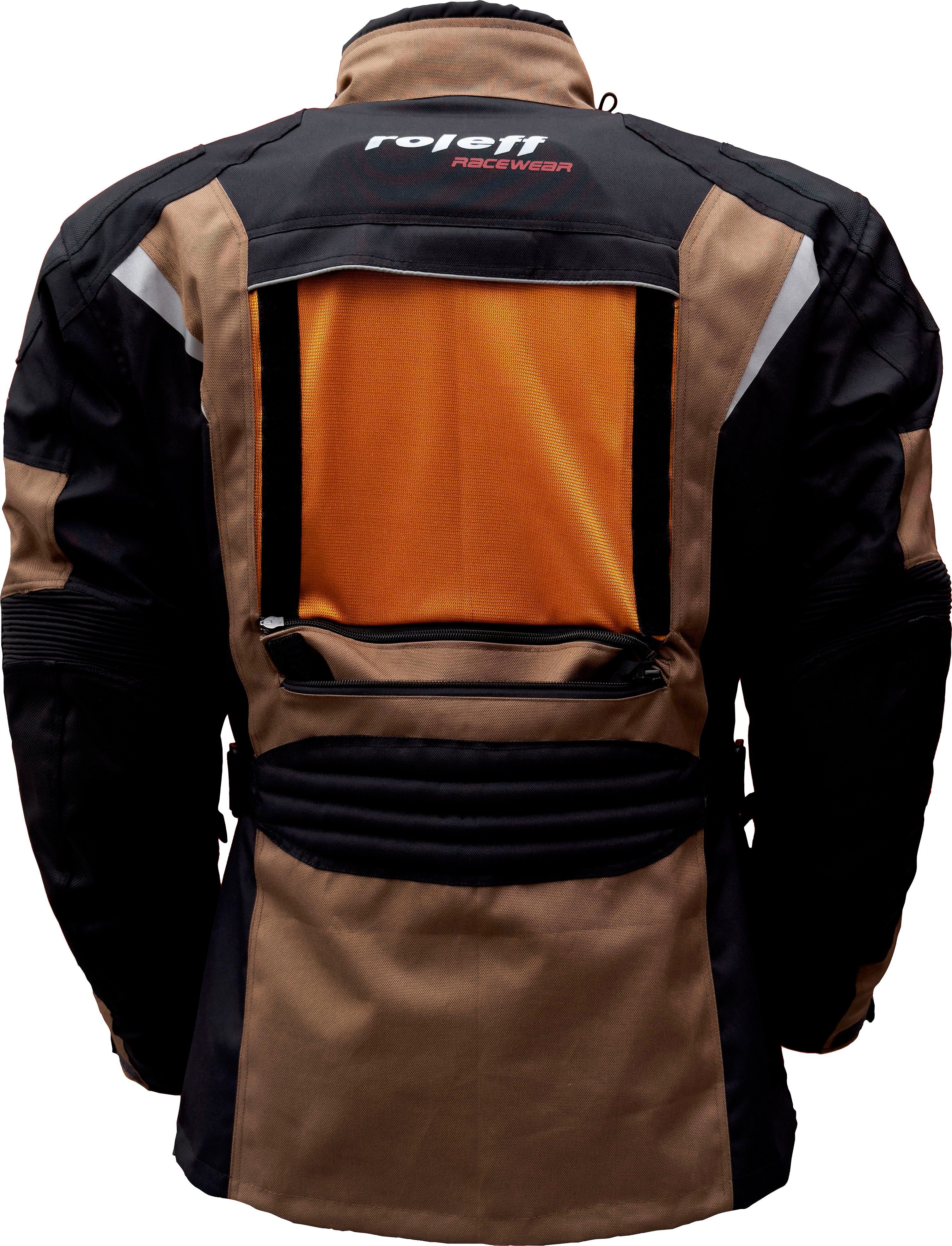 roleff Motorradjacke Enduro mit optimale Protektoren, Belüftung