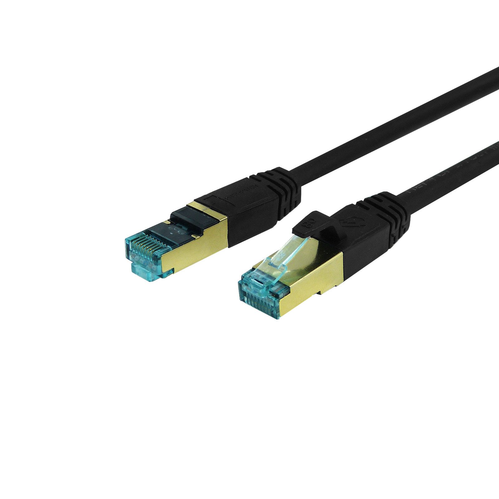 ProfiPatch Patchkabel Cat.8.1 S/FTP RJ45 TPE superflex PiMF LSZH 2000MHz 40GB LAN-Kabel, RJ45, (100 cm), vergoldet, halogenfrei, schwarz