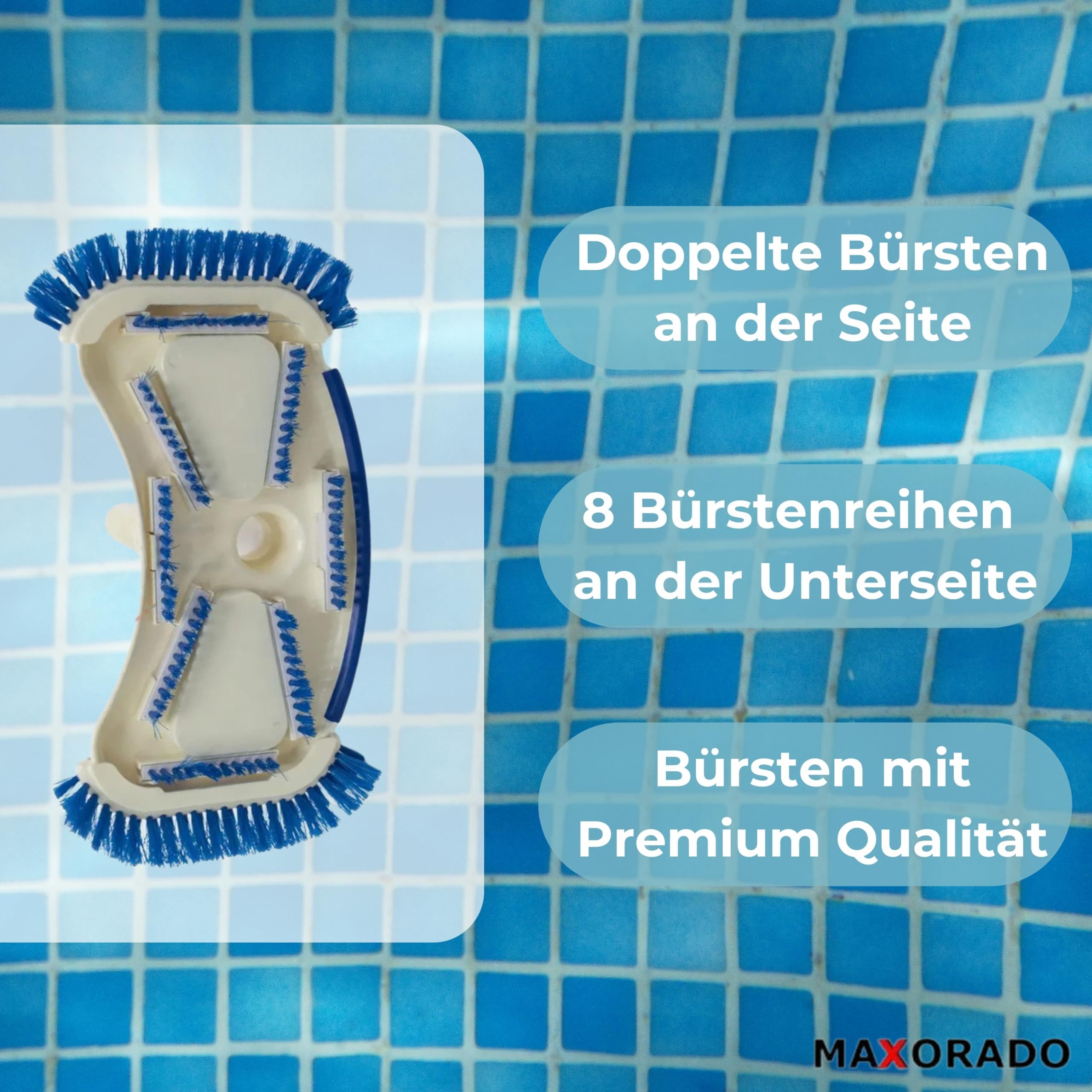 Maxorado Poolbürste Poolsauger Düse Bodendüse Bodensauger für Intex Bestway Pool Zubehör – Bild 2 von 5