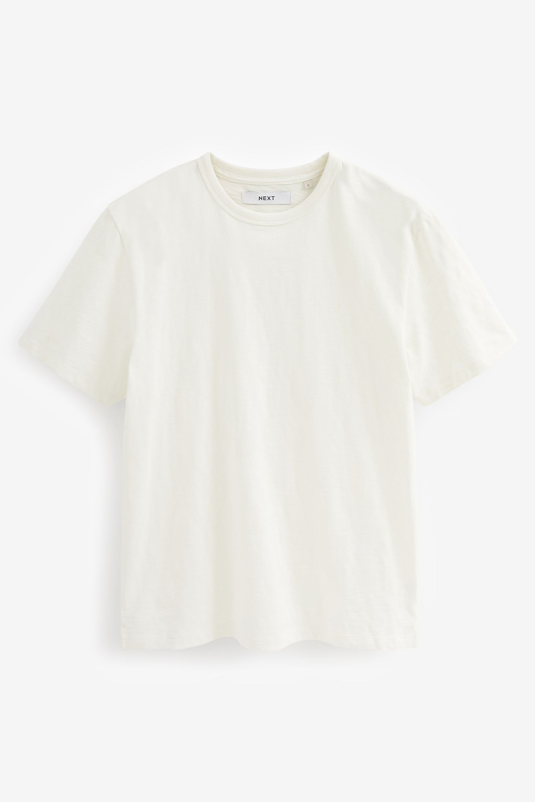 Next T-Shirt T-Shirt aus Leinengemisch (1-tlg) Ecru Cream