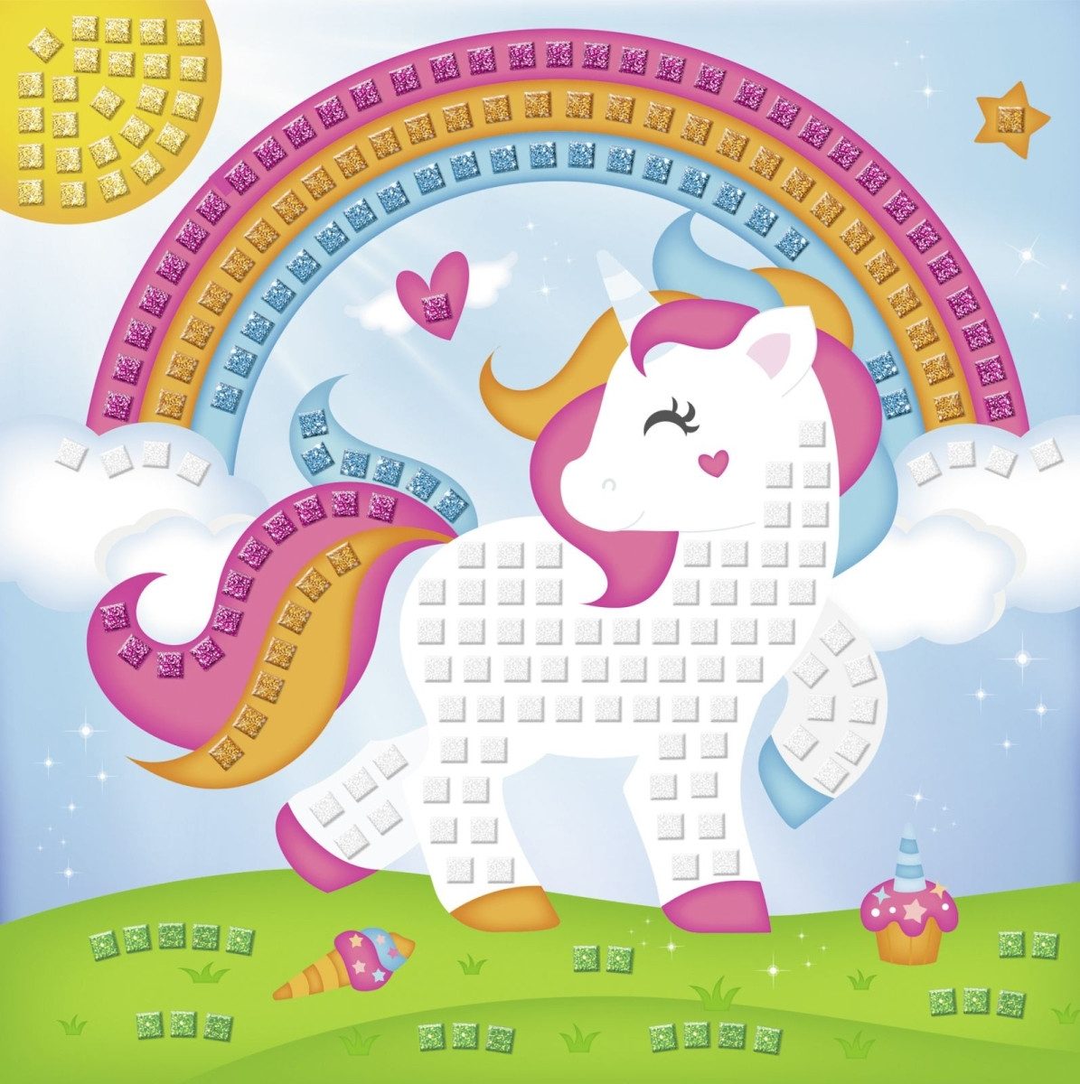 Ursus - Ludwig Bähr Bastelfilz Moosgummi Mosaik Glitter Einhorn