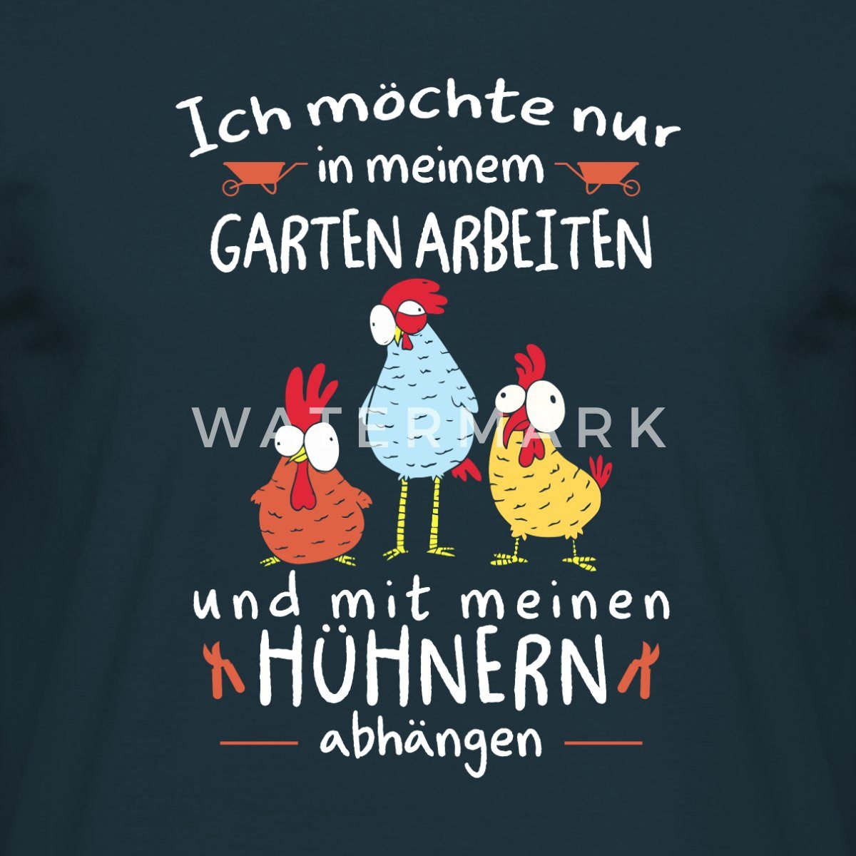 Spreadshirt T-Shirt Gärtner Mit Hühnern Möchte Im Garten Arbeiten Spruch Mä günstig online kaufen