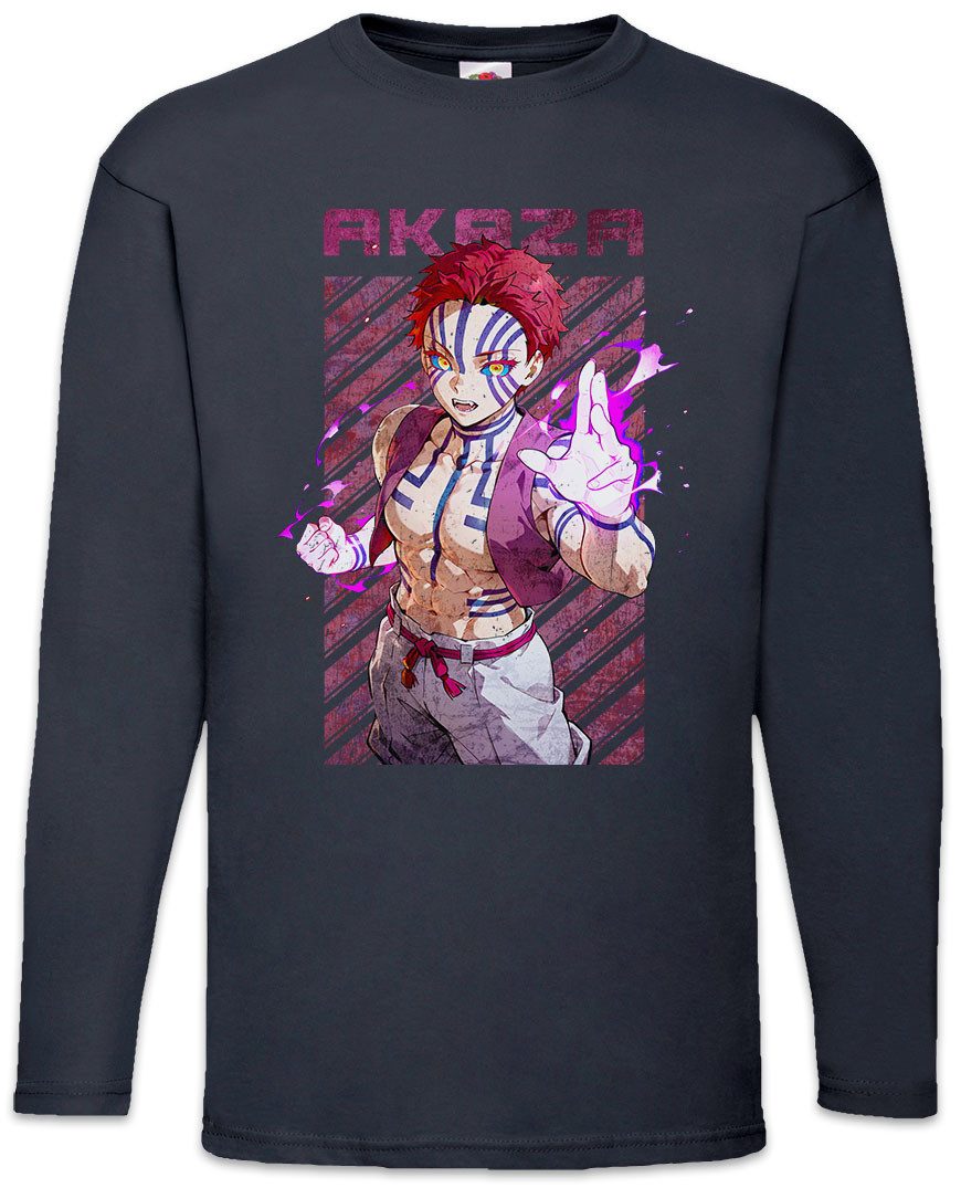 Langarmshirt Anime Akaza 4 Langarm T-Shirt Kamado Nezuko Slayer Zenitsu Inosuke