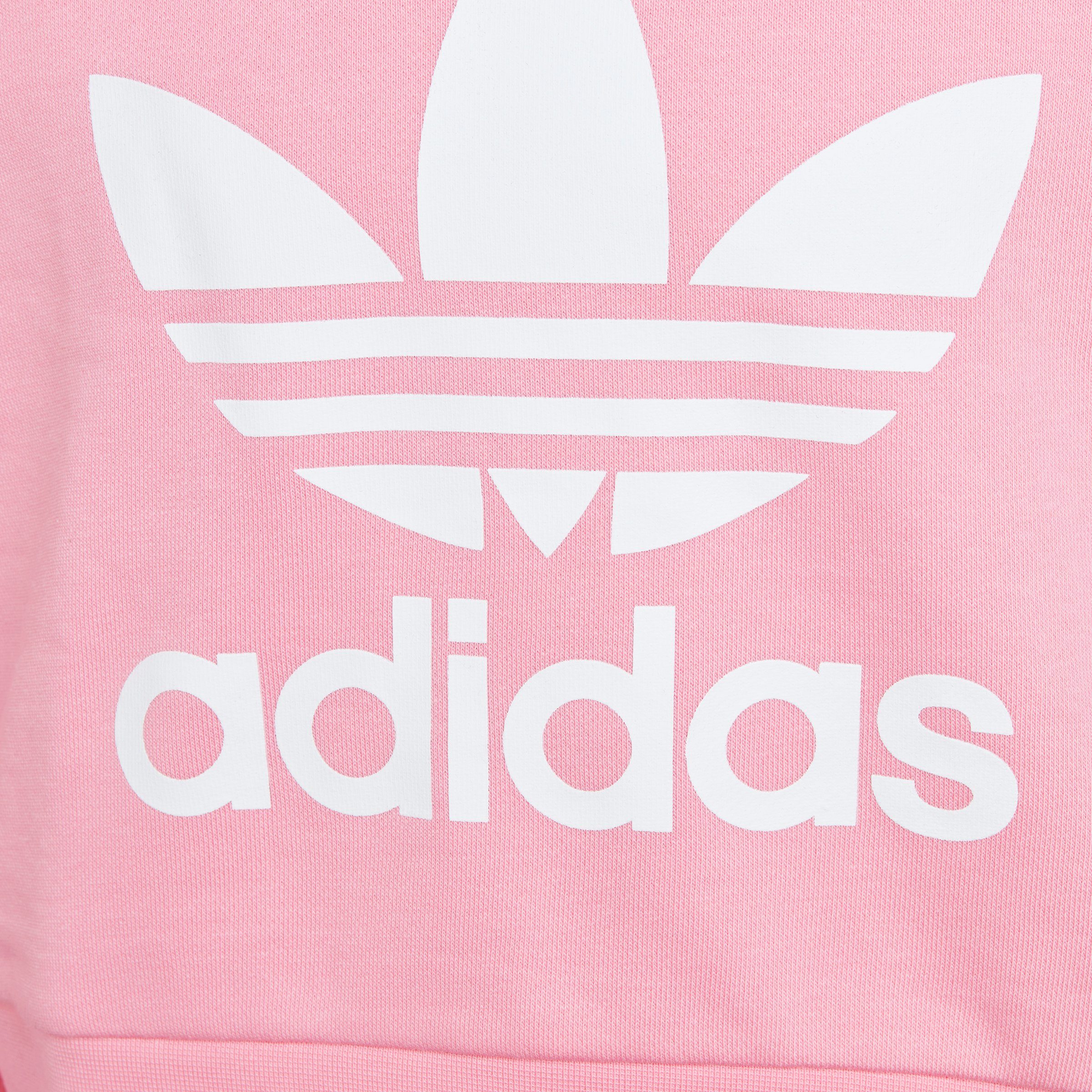 adidas Originals Pink CROPPED HOODIE ADICOLOR Sweatshirt Bliss