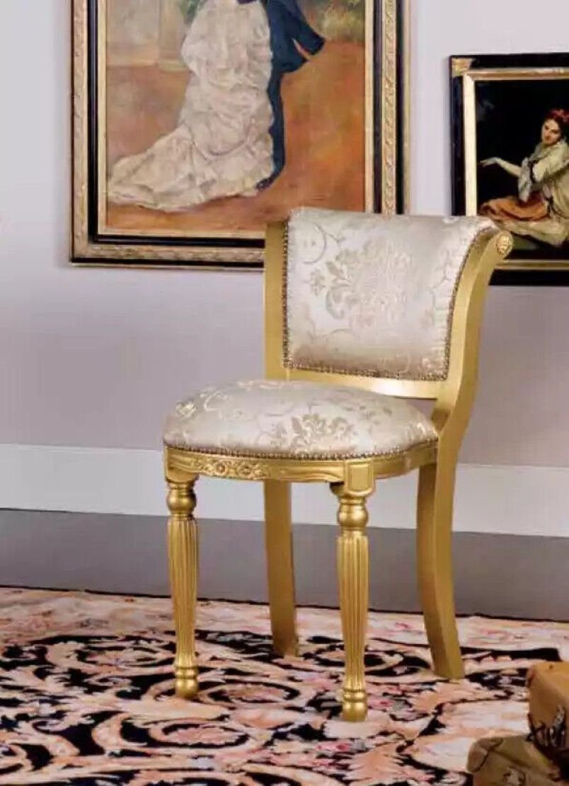 in JVmoebel St), mit Polster (1 Designer Stuhl Made Klassisch Armlehne Stuhl Italy Esszimmer Neu