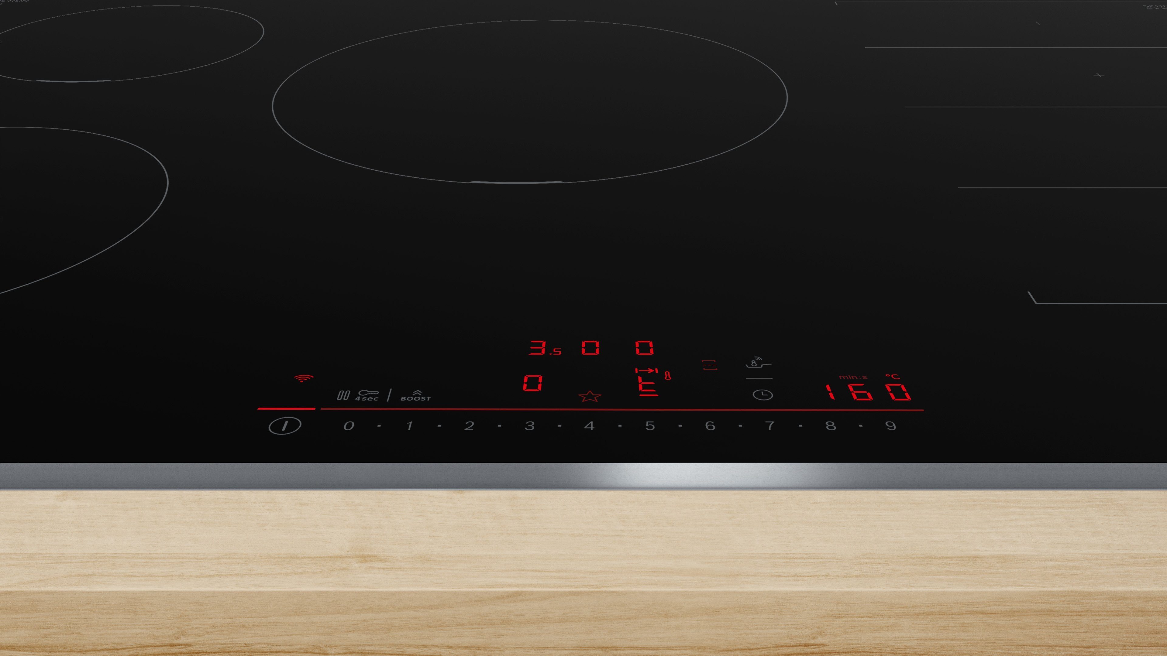 BOSCH Induktions-Kochfeld Serie 6 PXV845HC1E, DirectSelect für einfachen Bedienkomfort, umlaufender Rahmen – Bild 3 von 5