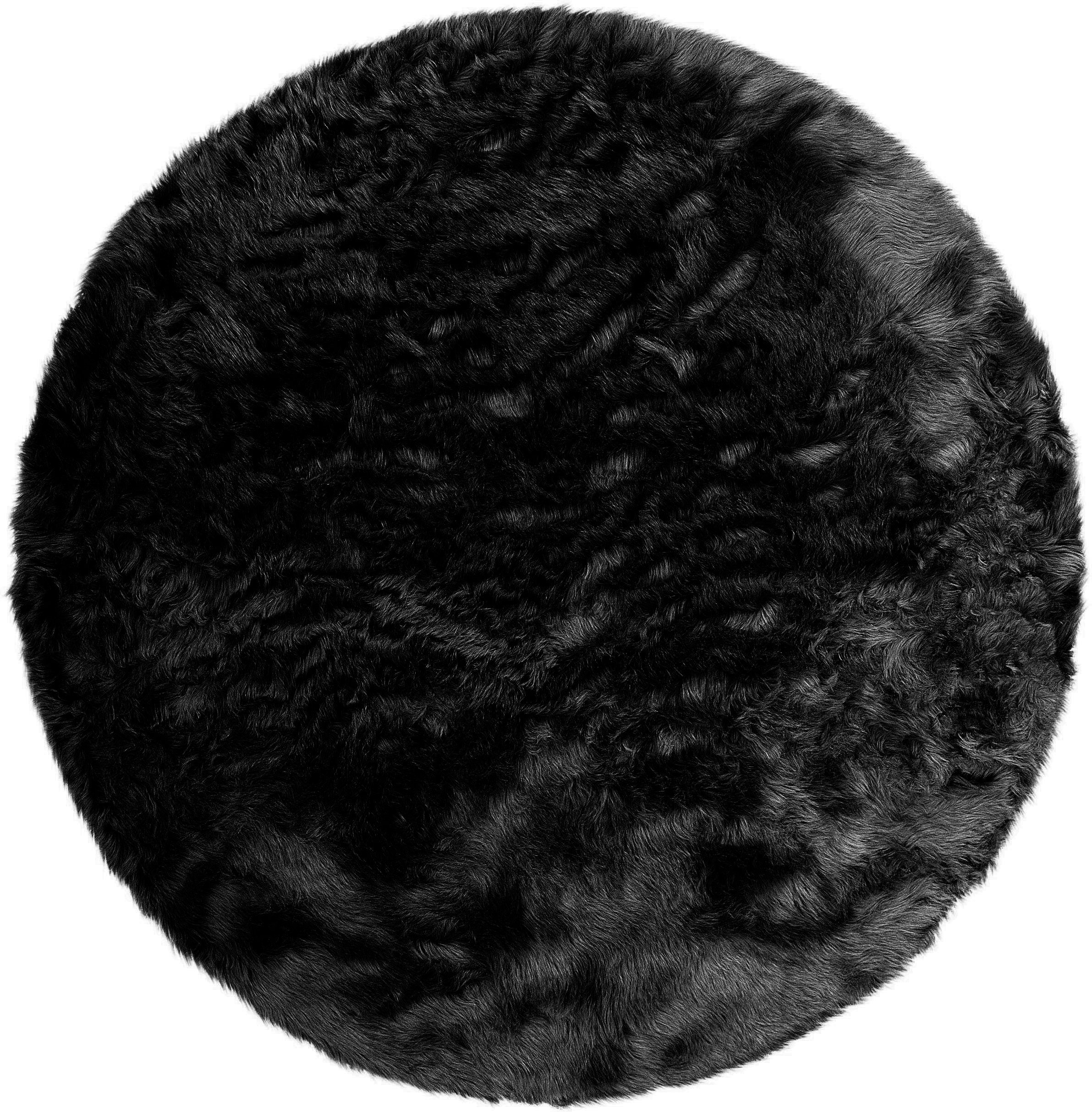 my home Hochflor-Teppich Valeria Fellteppich kuschelig, rund, Höhe: 60 mm, günstig online kaufen