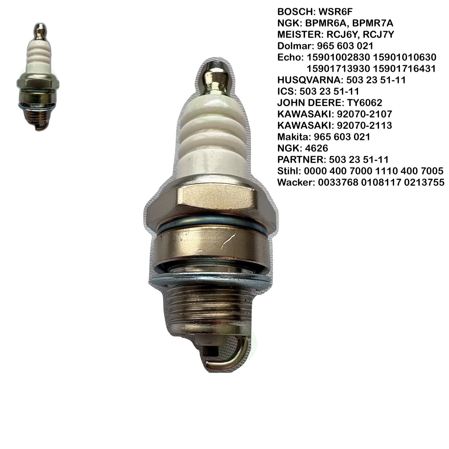 TRIZERATOP Zündkerze STIHL Zündkerze BOSCH WSR6F 11104007005
